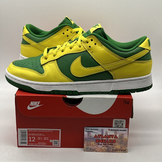 Size 12 - Nike Dunk Low Reverse Brazil Yellow Green White Leather