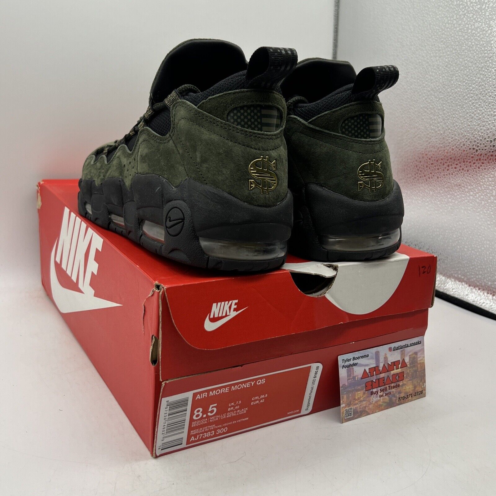 Size 8.5 - Nike Air More Money US Dollar (AJ7383-300)