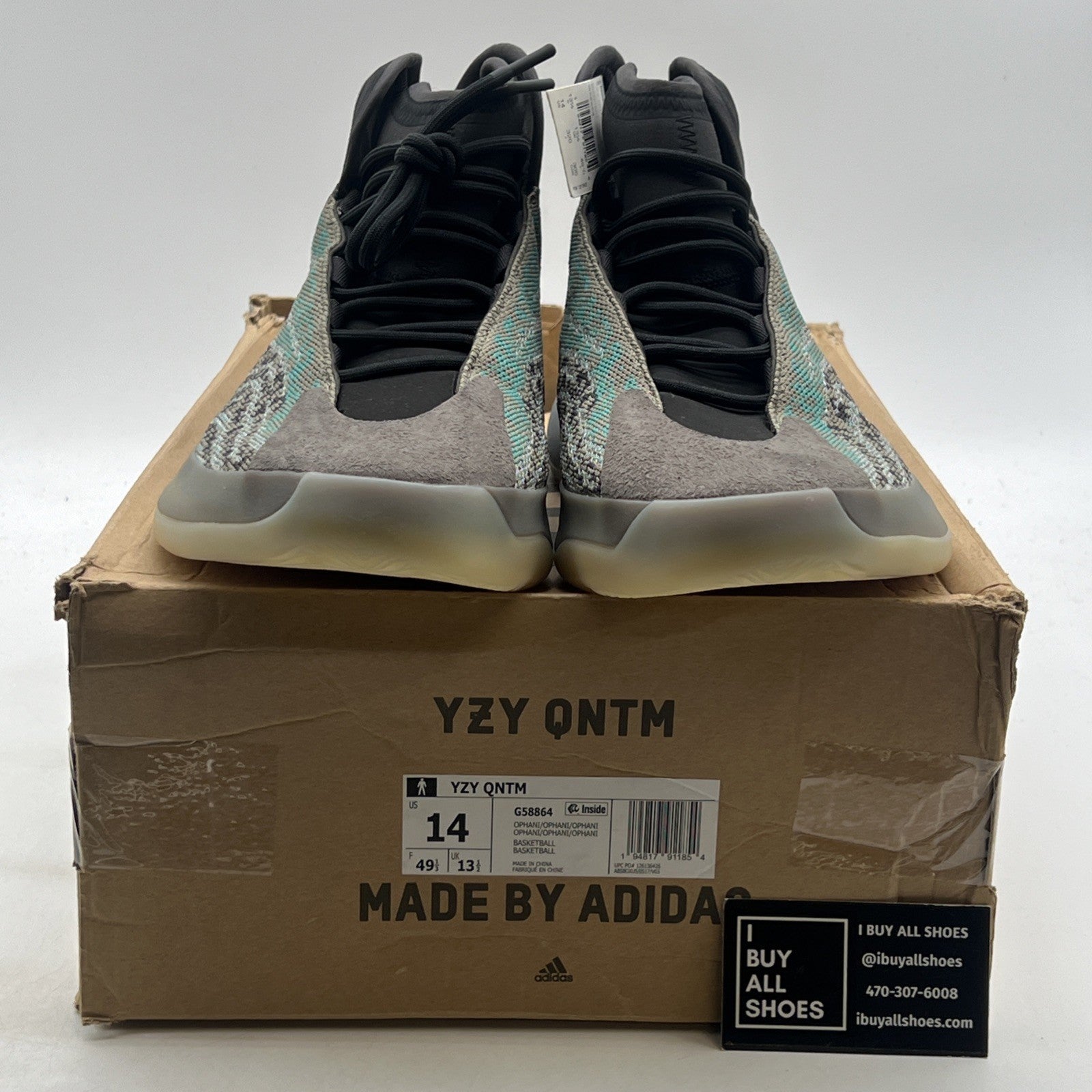 Size 14 - adidas Yeezy Quantum Teal Blue (G58864)