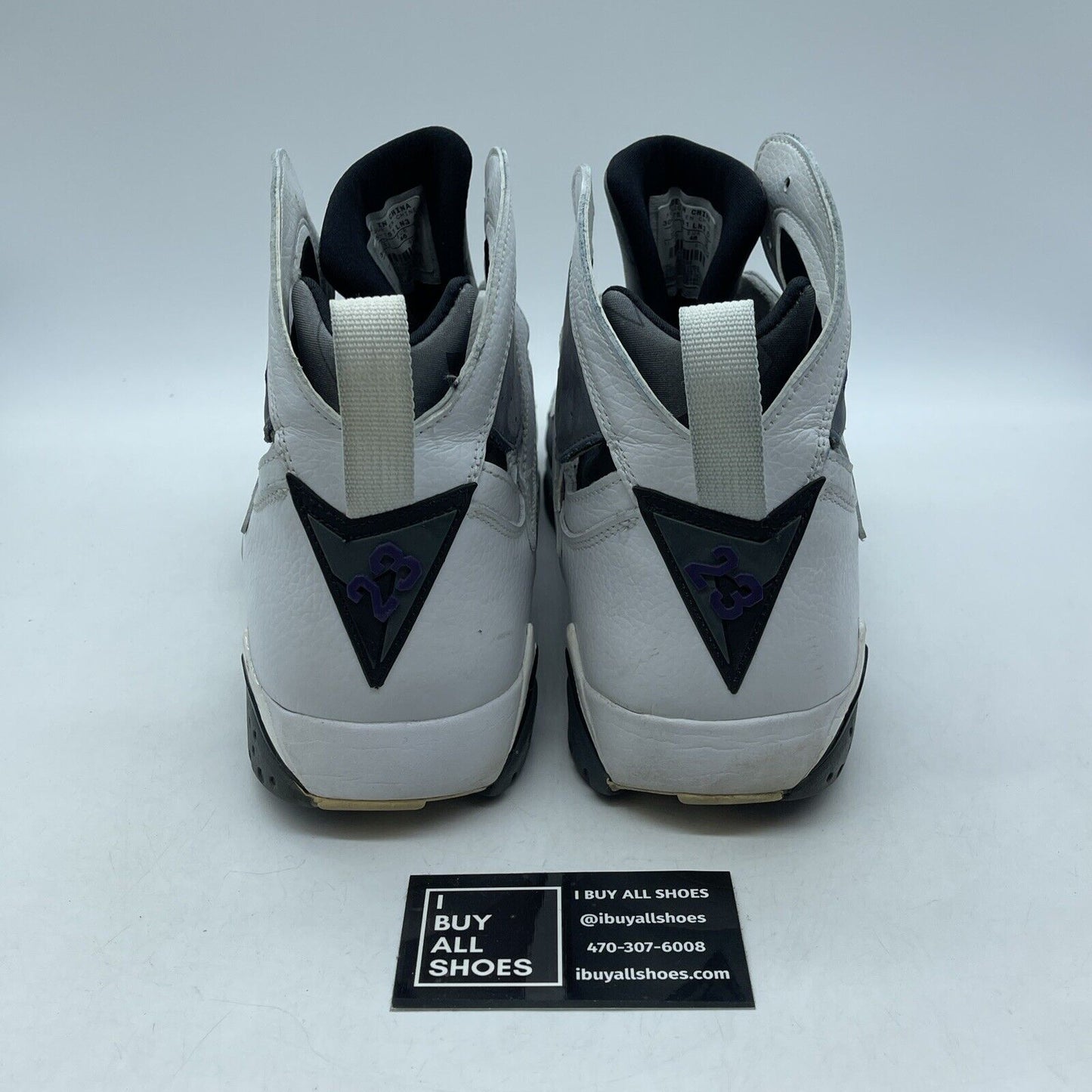 Size 12 - Air Jordan 7 Retro Flint Grey White Purple Suede leather (304775-151)
