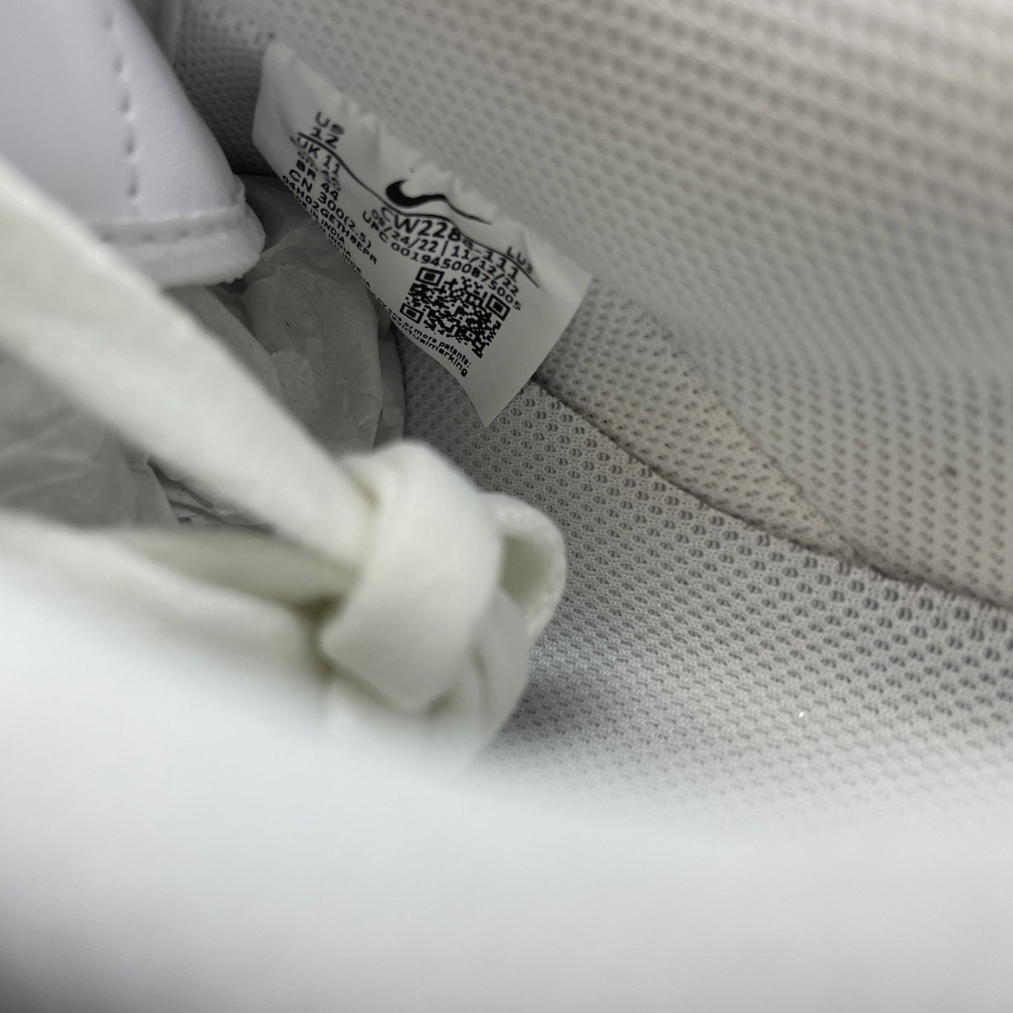 Size 12 - Nike Air Force 1 '07 Low Triple White (CW2288-111)