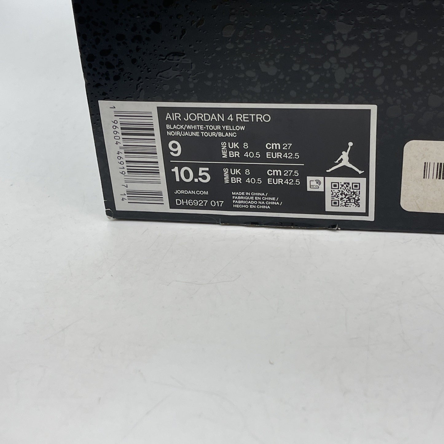 Size 9 - Jordan 4 Retro Mid Thunder Yellow Black Suede (DH6927-017)
