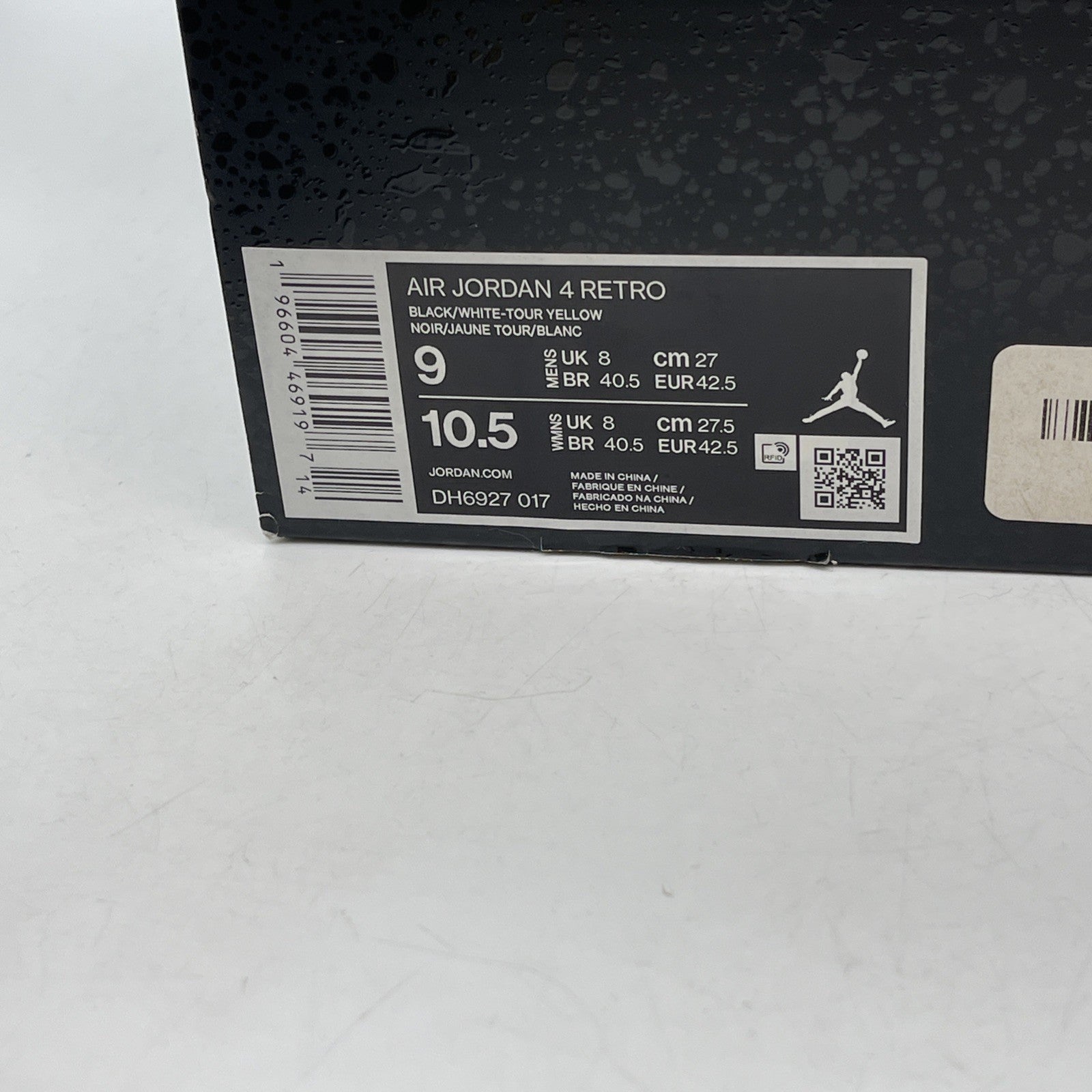 Size 9 - Jordan 4 Retro Mid Thunder Yellow Black Suede (DH6927-017)