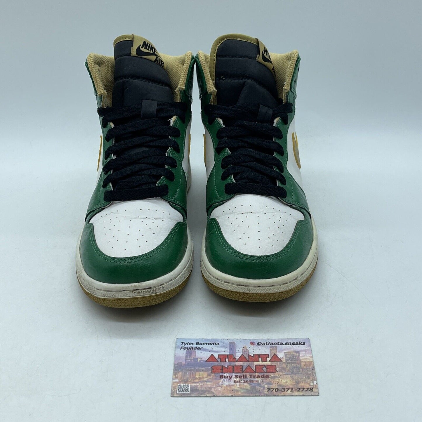 Size 5Y - Air Jordan 1 Retro High OG GS CELTICS Green Leather Suede (575441-315)