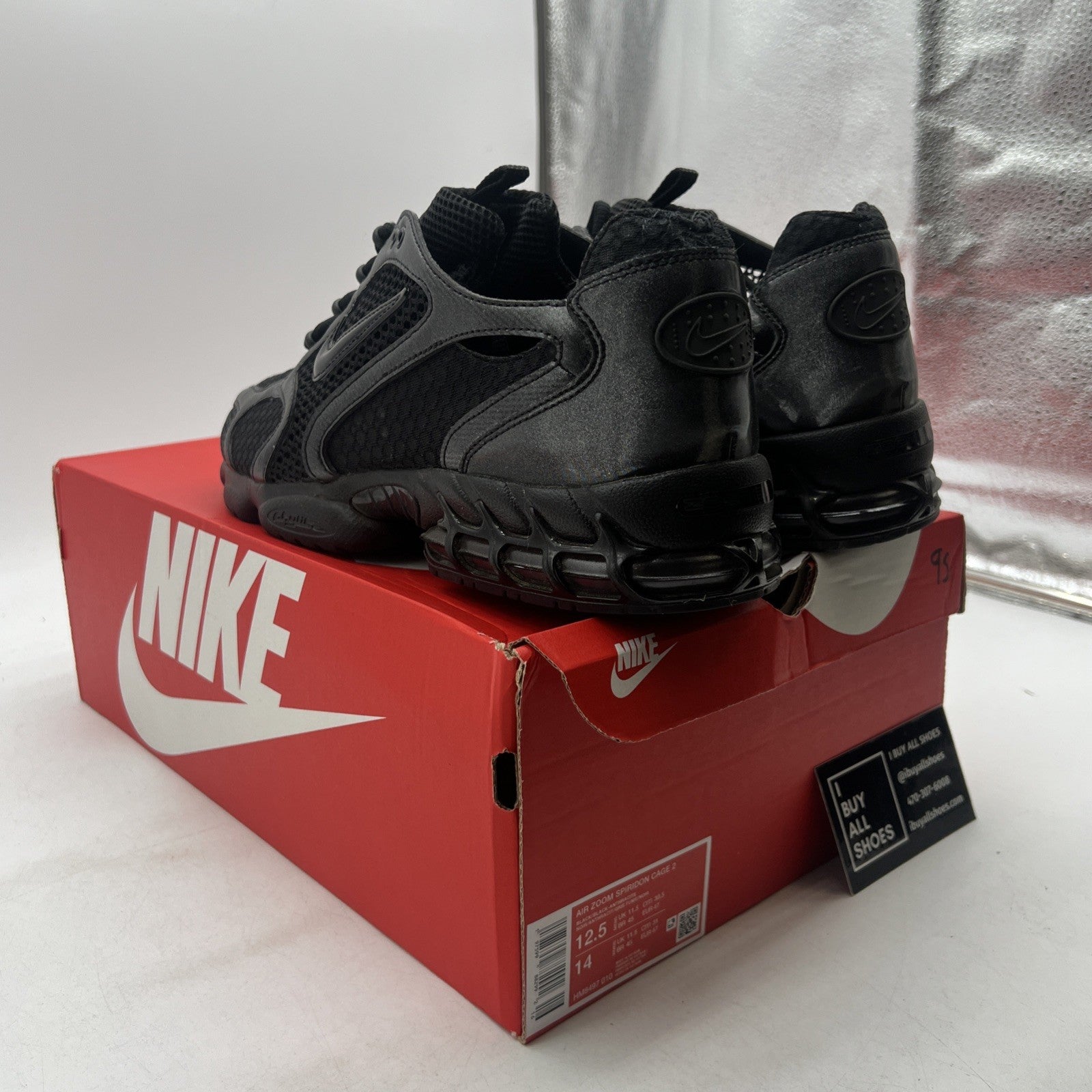 Size 12.5 - Nike Air Zoom Spiridon Cage 2 Black Anthracite (HM8497-010)