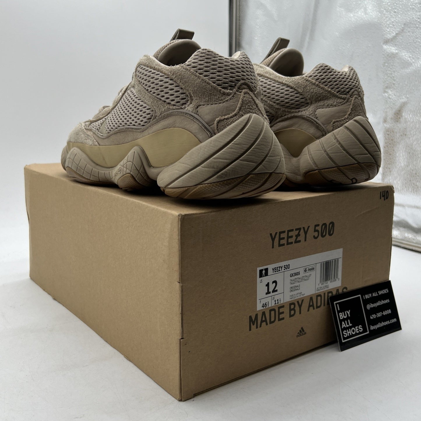 Size 12 - adidas Yeezy 500 Taupe Light (GX3605)