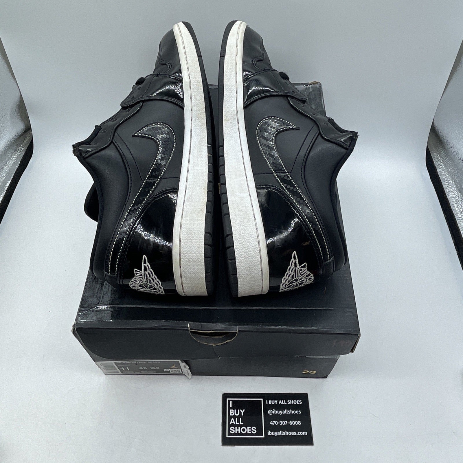 Size 11 - Air Jordan 1 Low All Star 2021 Black Leather (DD1650-001)