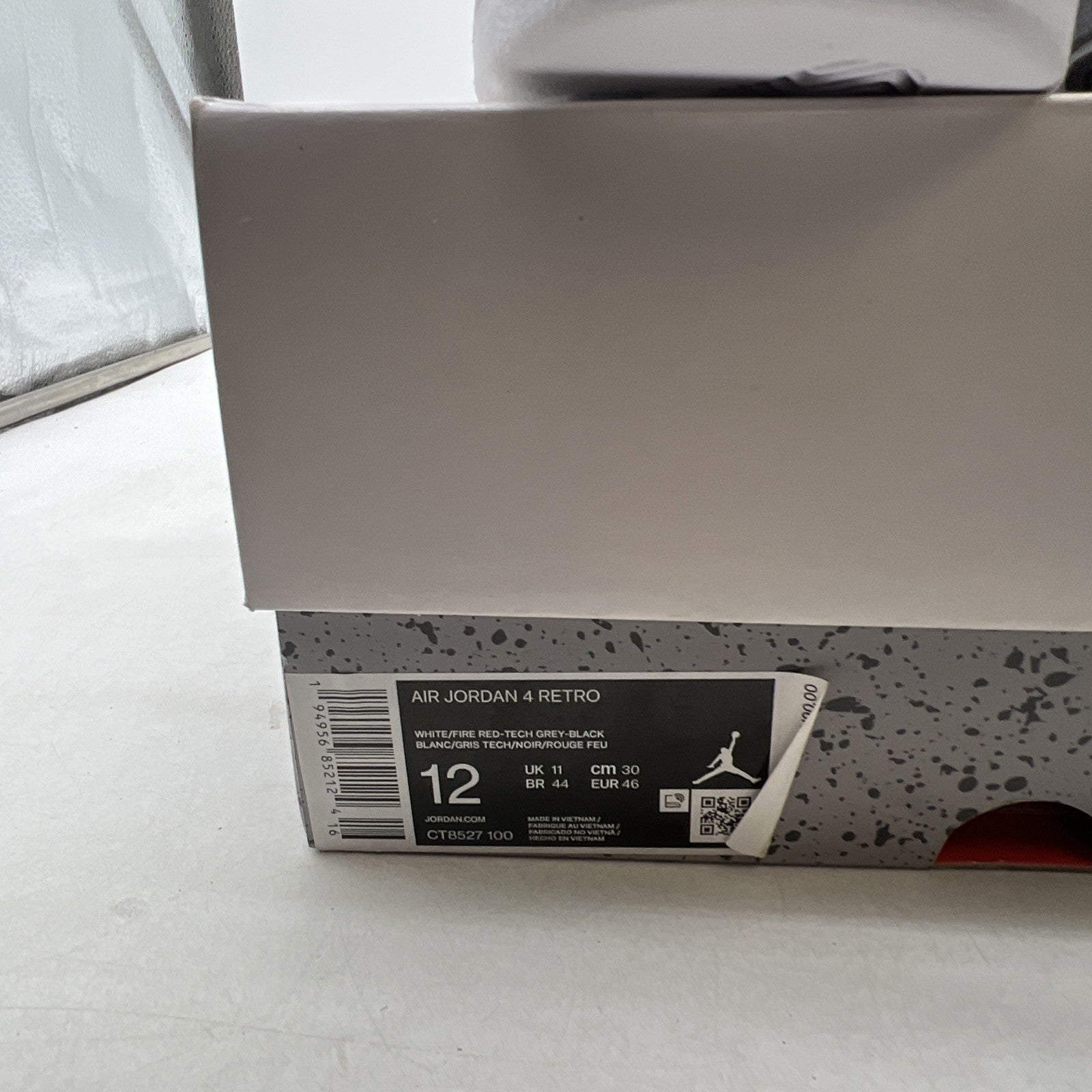 Size 12 - Air Jordan 4 Retro Mid White Oreo (CT8527-100)