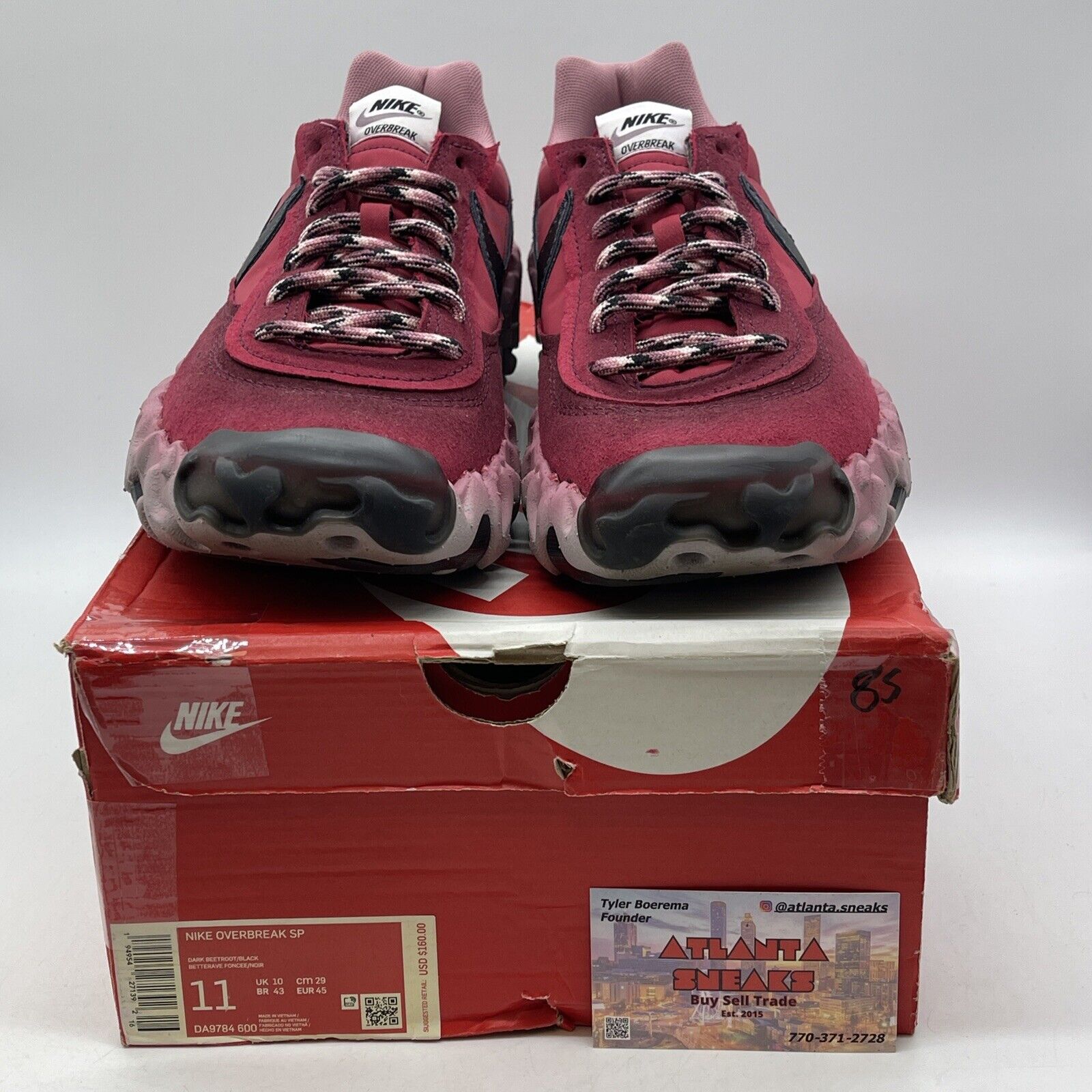 Size 11 - Nike Overbreak SP Dark Beetroot Pink Black Suede leather (DA9784-600)