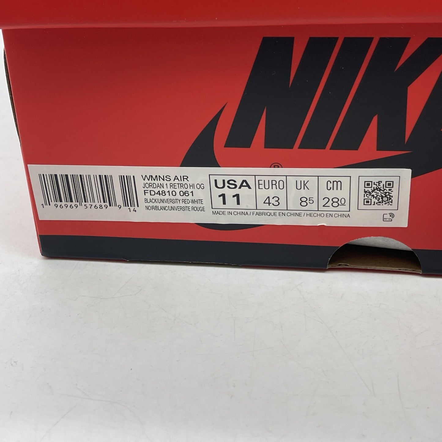 Size 11W - Air Jordan 1 Retro OG 2023 High Satin Bred (FD4810-061)