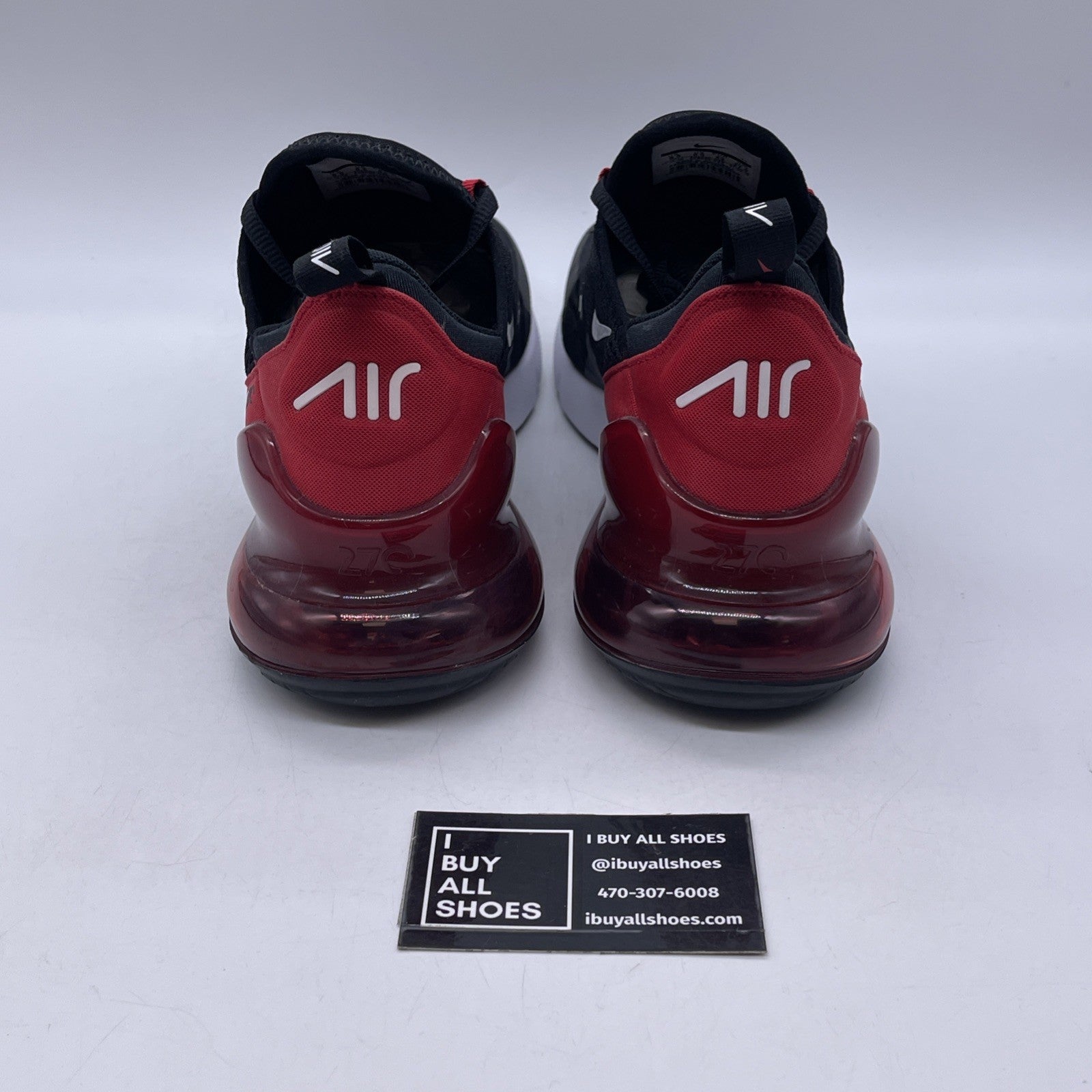 Size 9.5 - Nike Air Max 270 Bred Black Red White Suede (AH8050-022)