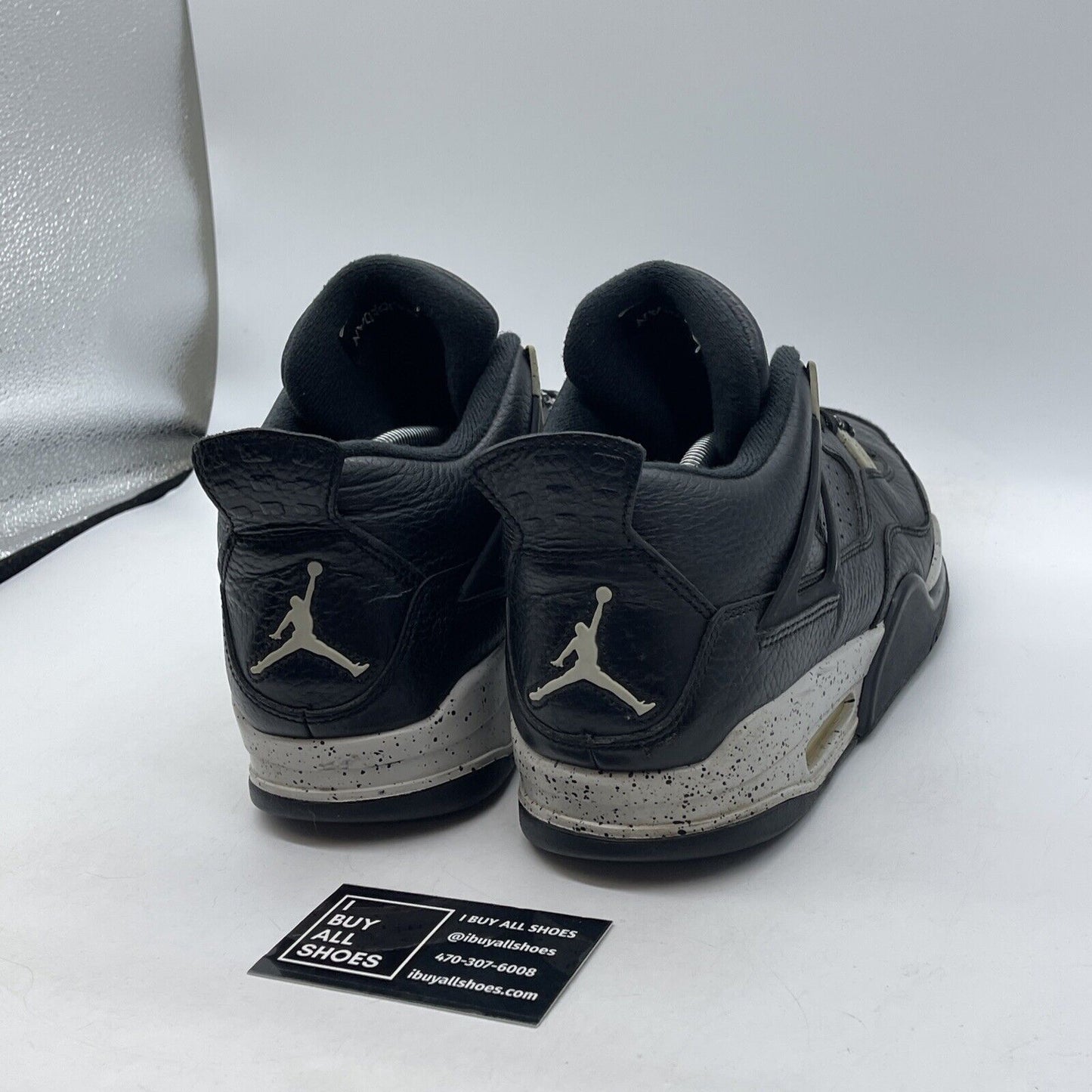 Size 11.5 - Jordan 4 Retro LS oreo Black Chewy Leather (314254-003)