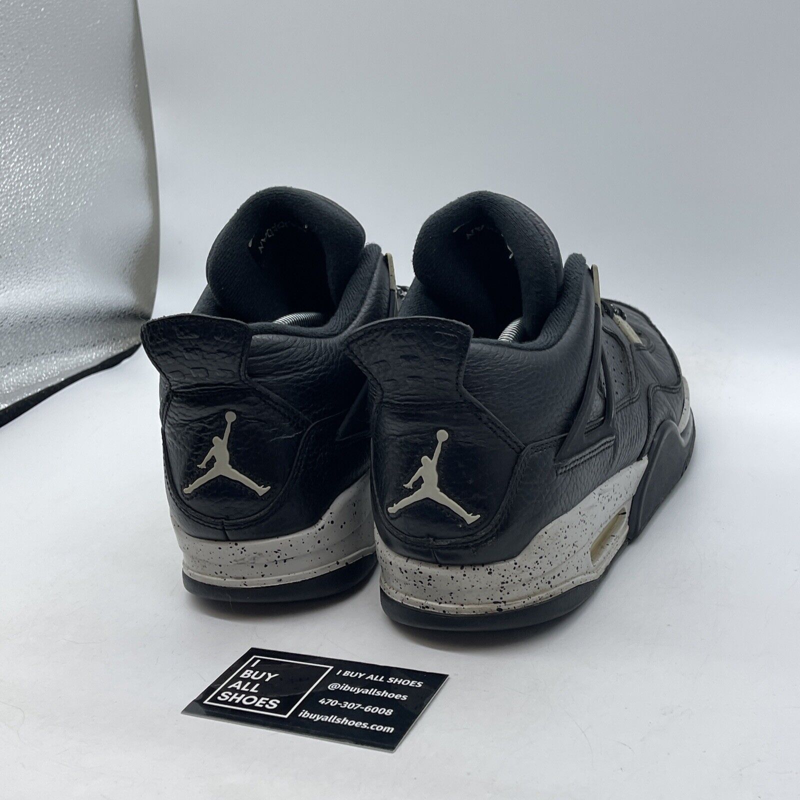 Size 11.5 - Jordan 4 Retro LS oreo Black Chewy Leather (314254-003)