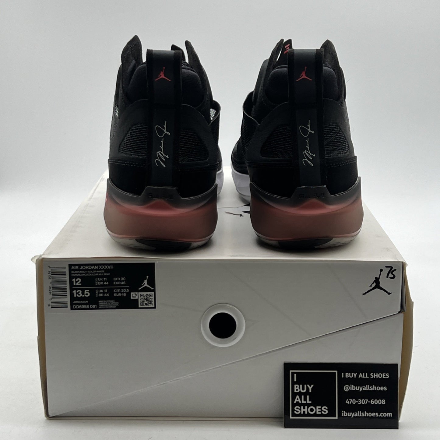 Size 12 - Air Jordan 37 Black Hot Punch (DD6958-091)