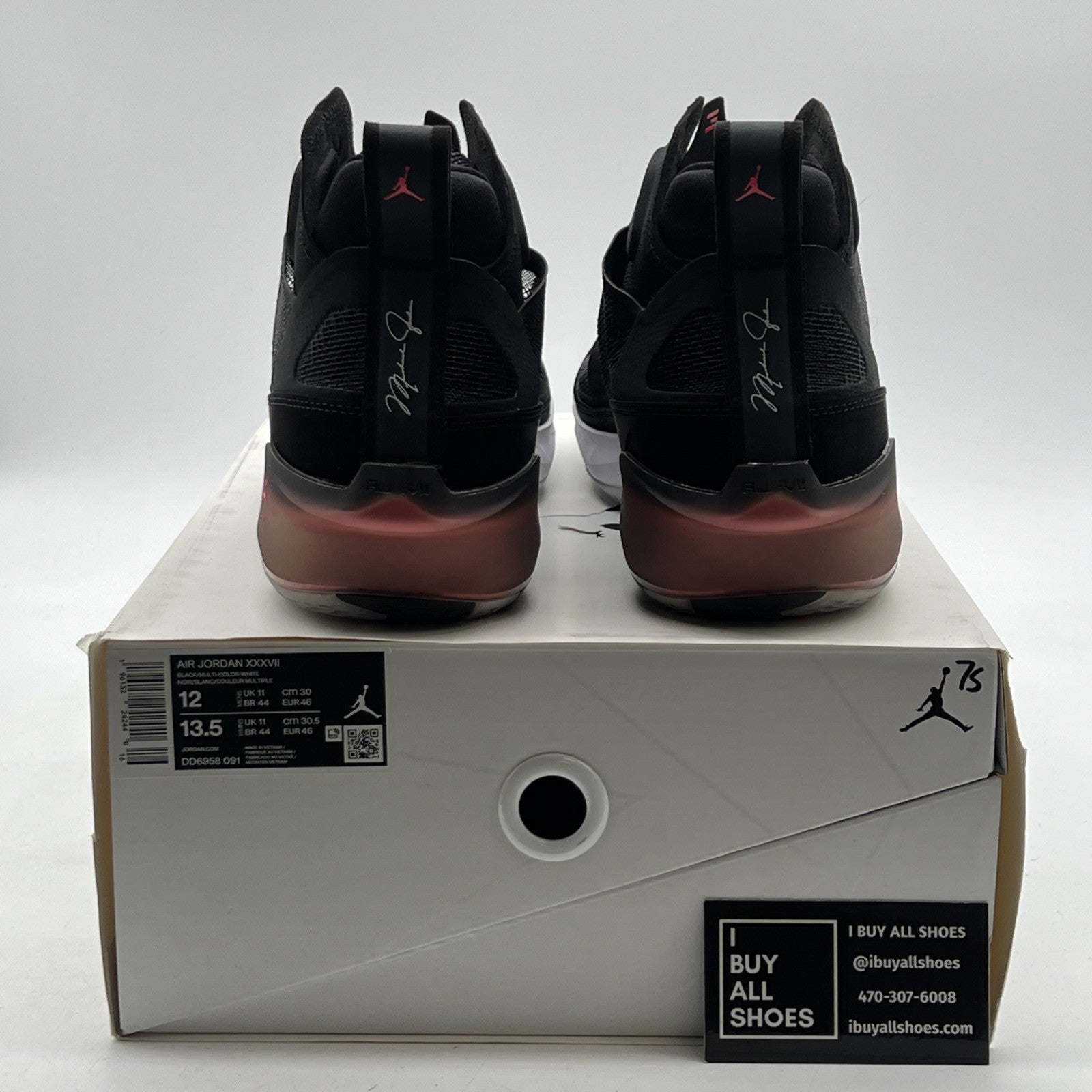 Size 12 - Air Jordan 37 Black Hot Punch (DD6958-091)