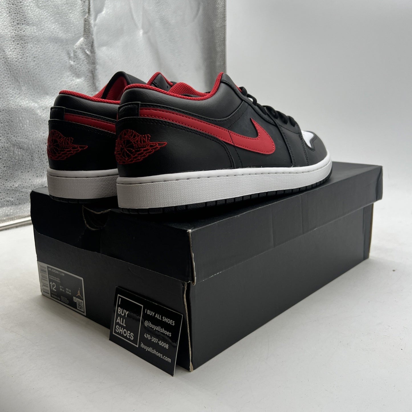 Size 12 - Air Jordan 1 Low White Toe 2022 (553558-063)