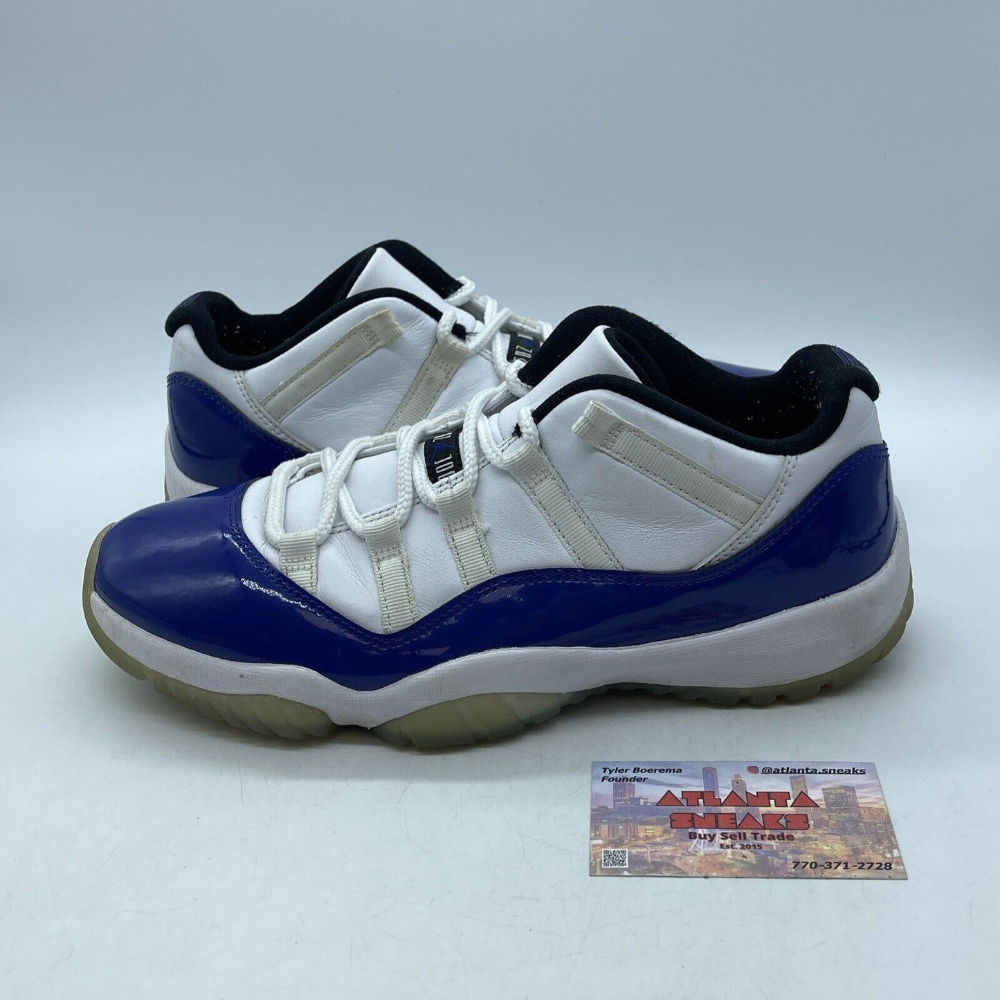 Size 11W - Air Jordan 11 Retro Low Concord Sketch Blue White Leather (AH7860-100