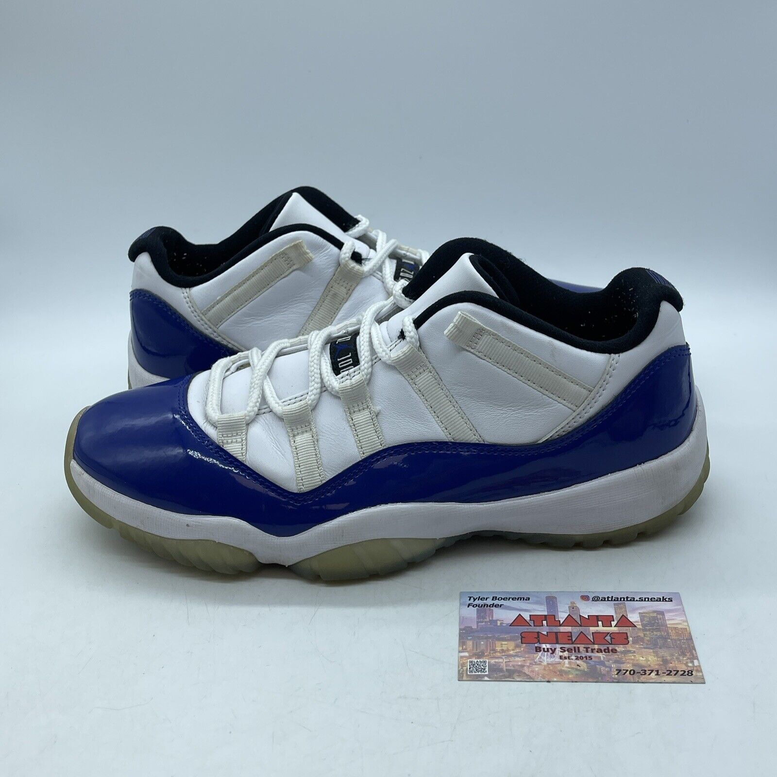 Size 11W - Air Jordan 11 Retro Low Concord Sketch Blue White Leather (AH7860-100