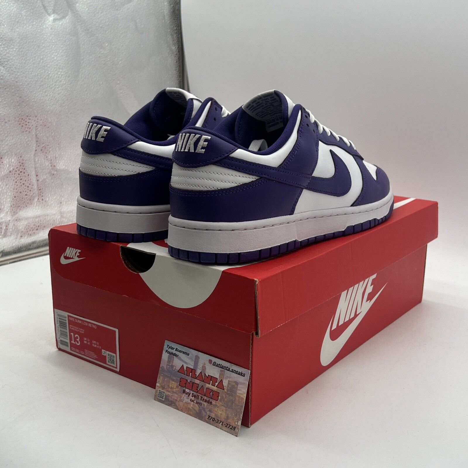 Size 13 - Nike Dunk Low Retro Court Purple 2022 White Purple  (DD1391-104)