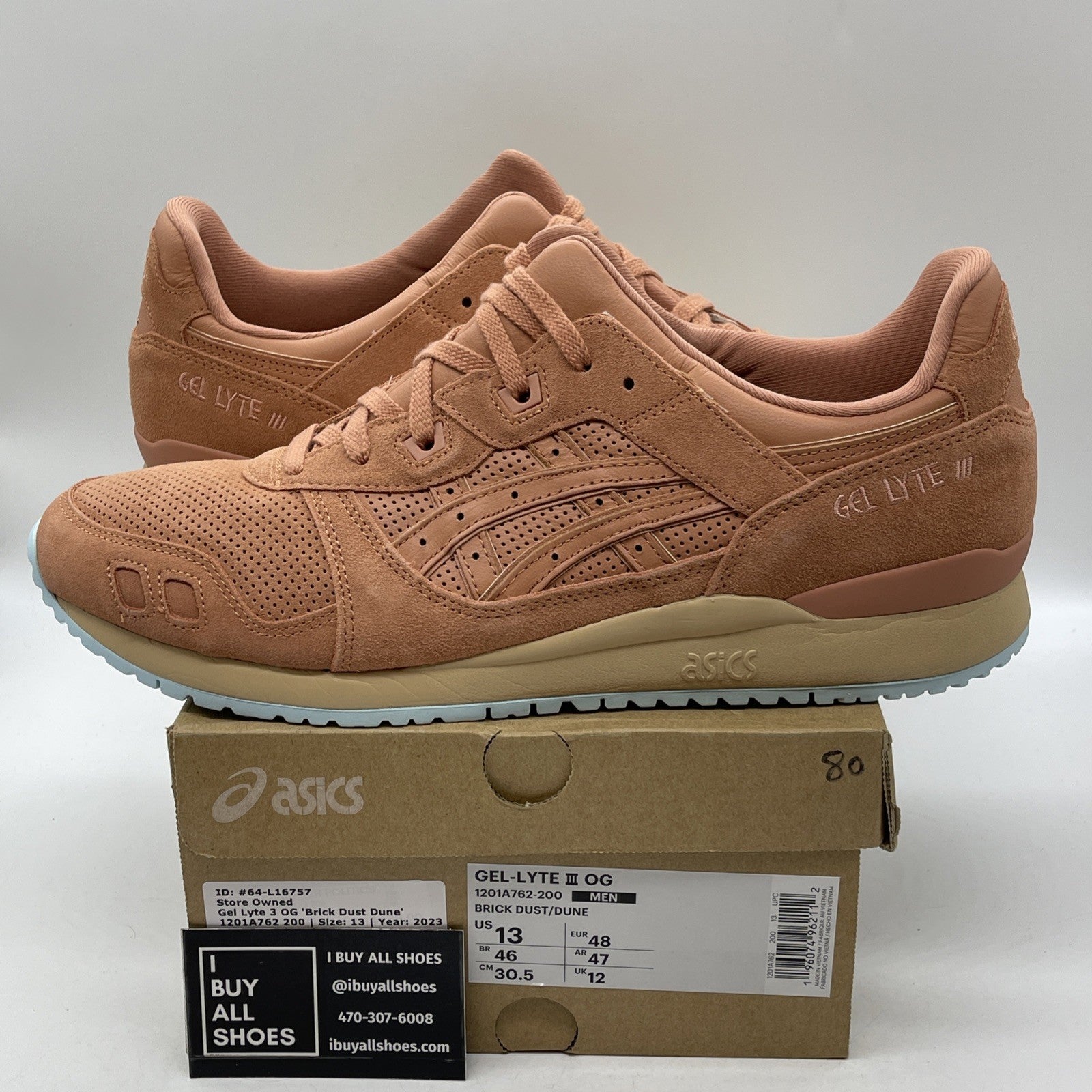 Size 13 - ASICS Gel Lyte 3 OG Brick Dust Dune (1201A762-200)