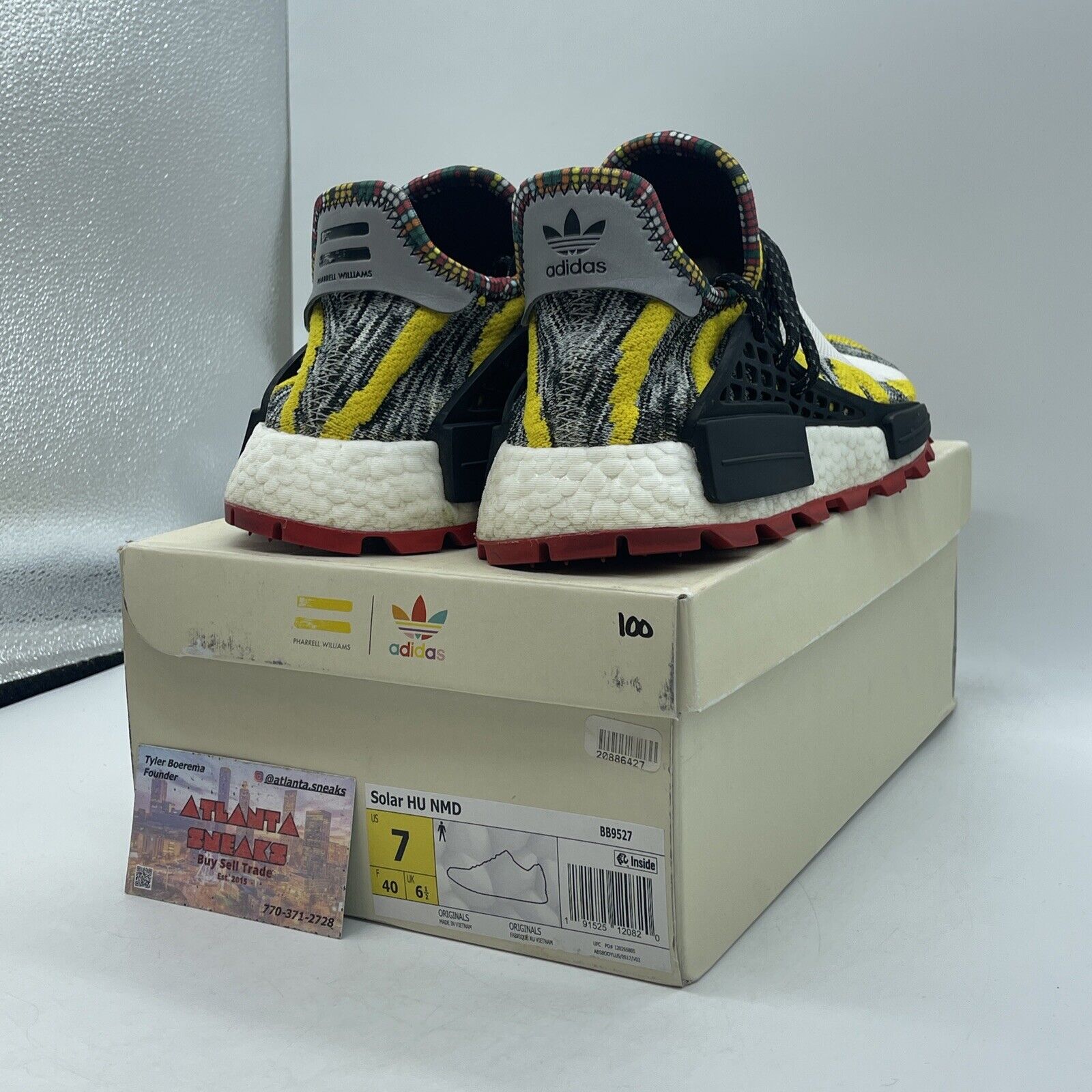 Size 7 - adidas Pharrell x NMD Human Race Trail Solar Pack Suede (BB9527)