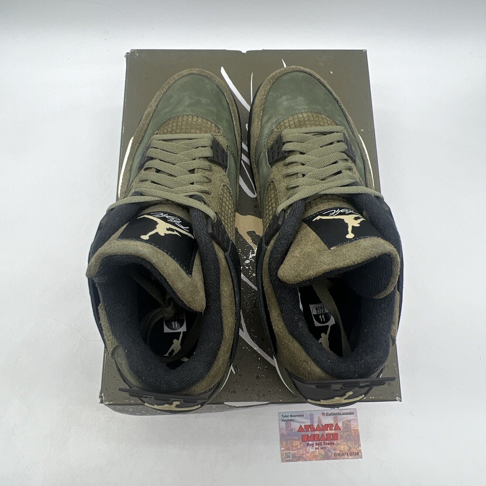 Size 11 - Jordan 4 SE Retro Low Craft - Olive Black Suede (FB9927-200)