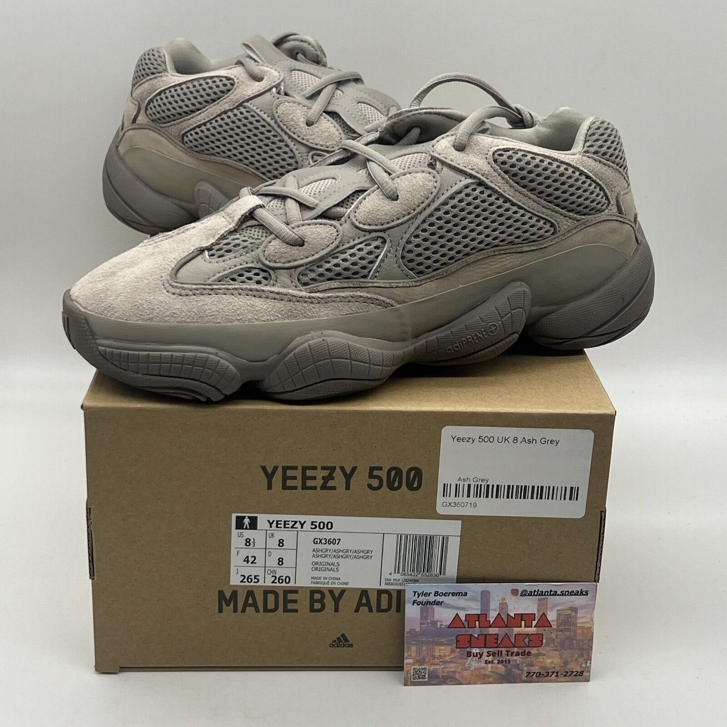 Size 8.5 - adidas Yeezy 500 Ash Grey Brand New Og All DS Sneakers Leather