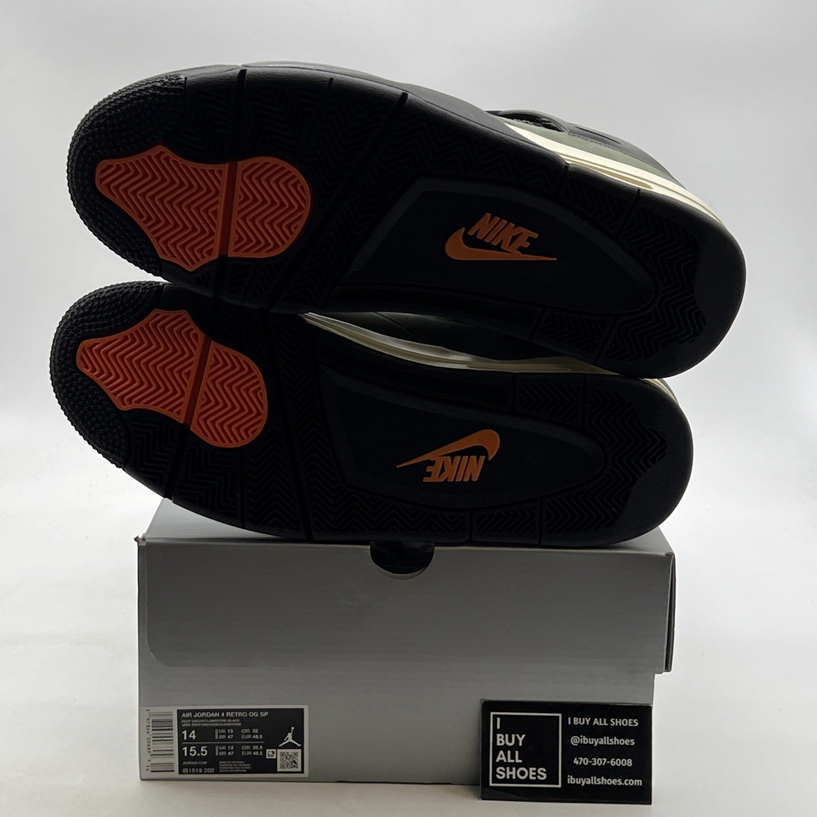Size 14 - Undefeated x Air Jordan 4 Retro 2025 Green (IB1519-200)