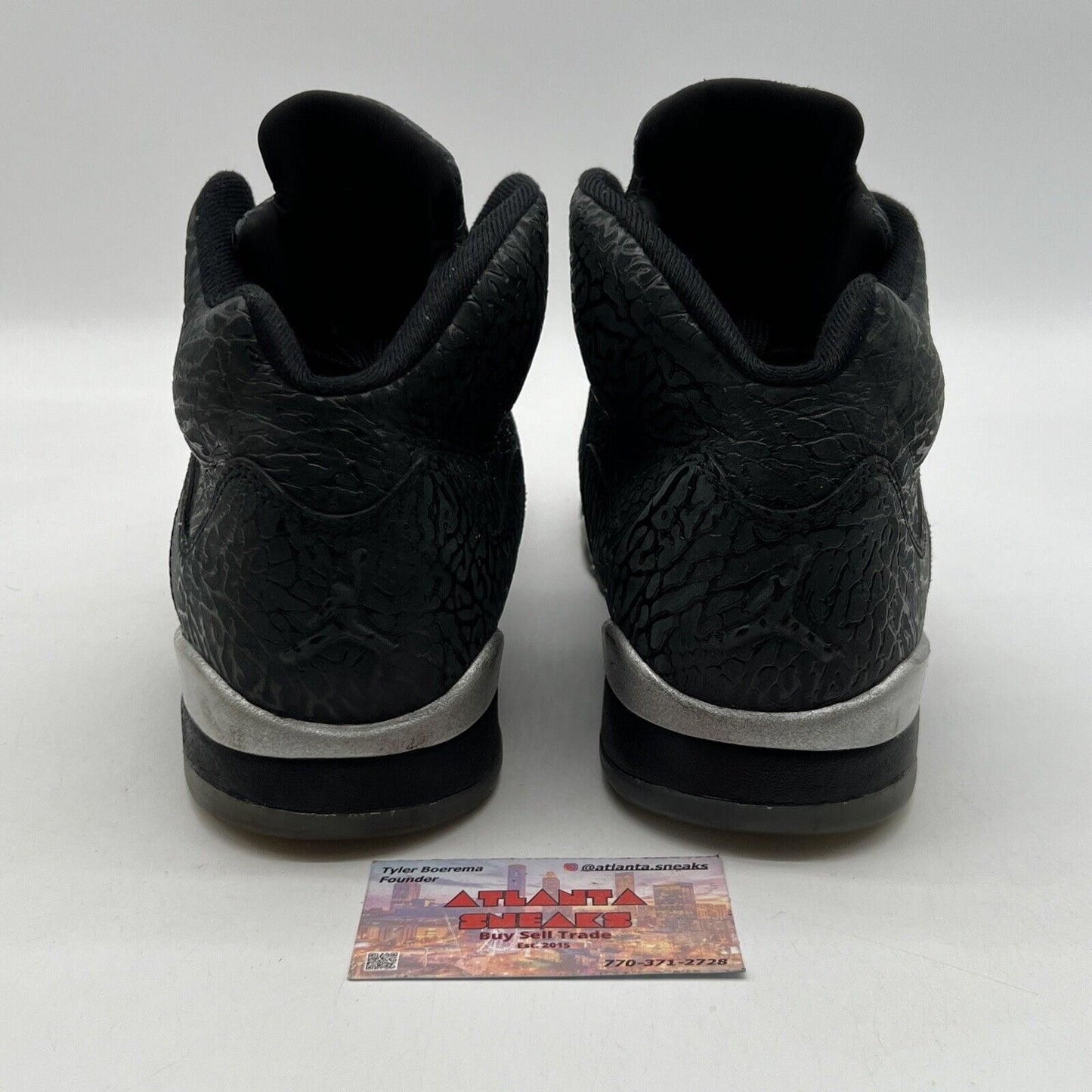 Size 11.5 - Air Jordan 5 Retro 3Lab5 Elephant Print Grey Leather (599581-003)