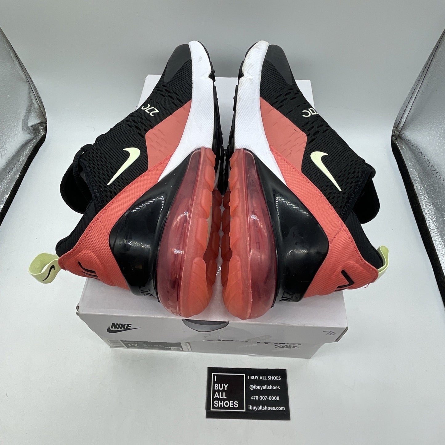 Size 12W - Nike Air Max 270 Black Magic Ember (DM8325-001)