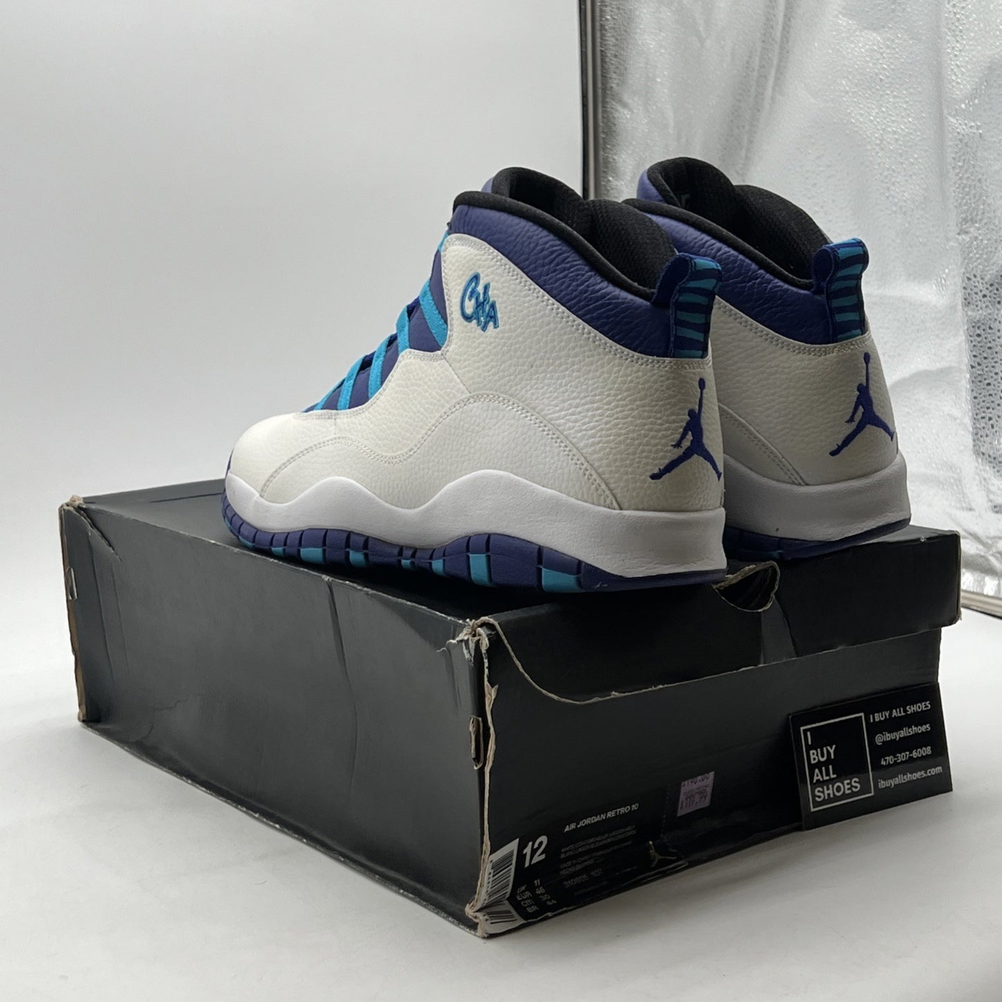 Size 12 - Air Jordan 10 Retro Charlotte Hornets (310805-107)