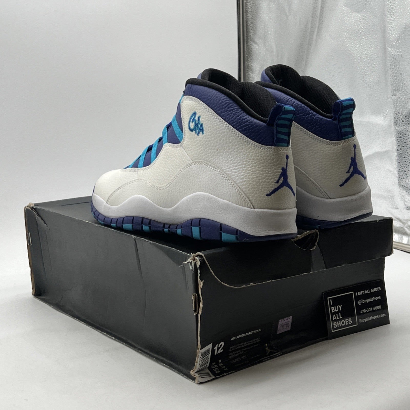 Size 12 - Air Jordan 10 Retro Charlotte Hornets (310805-107)