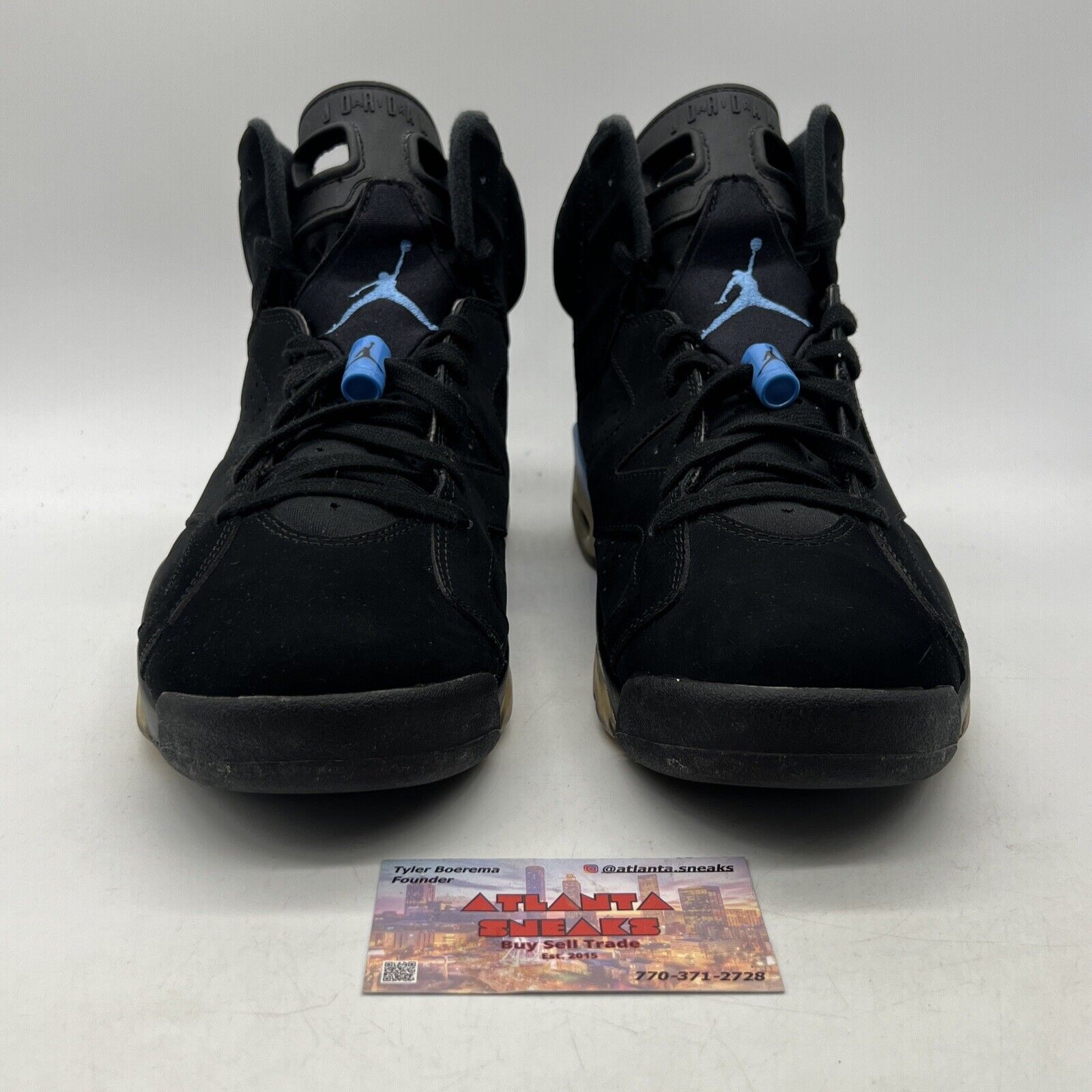 Size 11.5 - Air Jordan 6 Retro UNC Black Suede (384664-006)