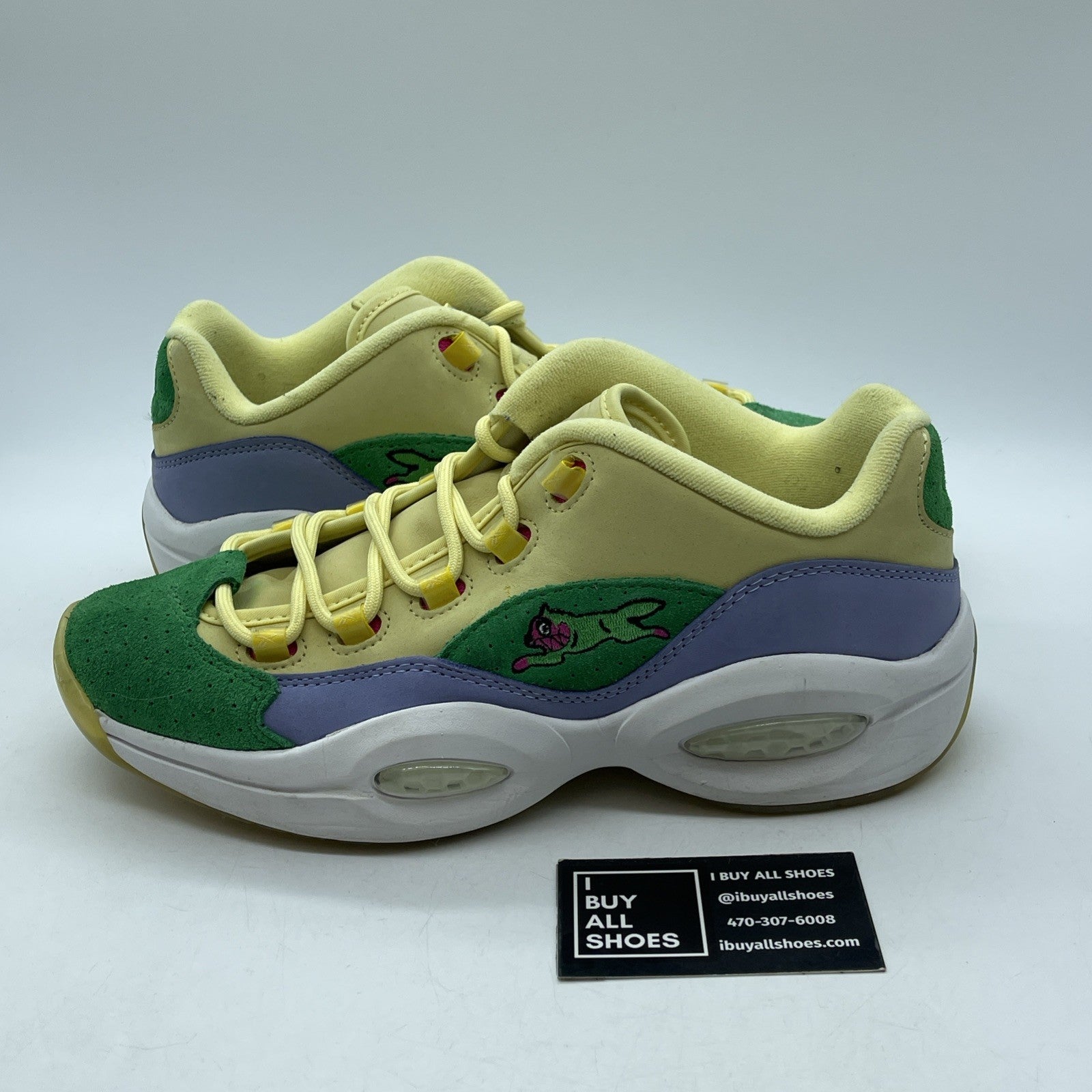 Size 9.5 - Reebok BBC Ice Cream x Question Low Yellow Lilac Glow (FZ4345)