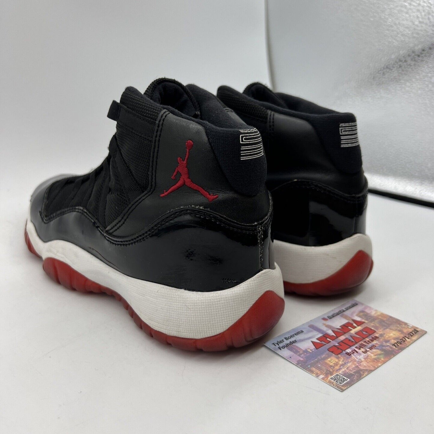 Size 7Y - Jordan 11 Retro Bred 2012 Black White Red Leather (378038-010)