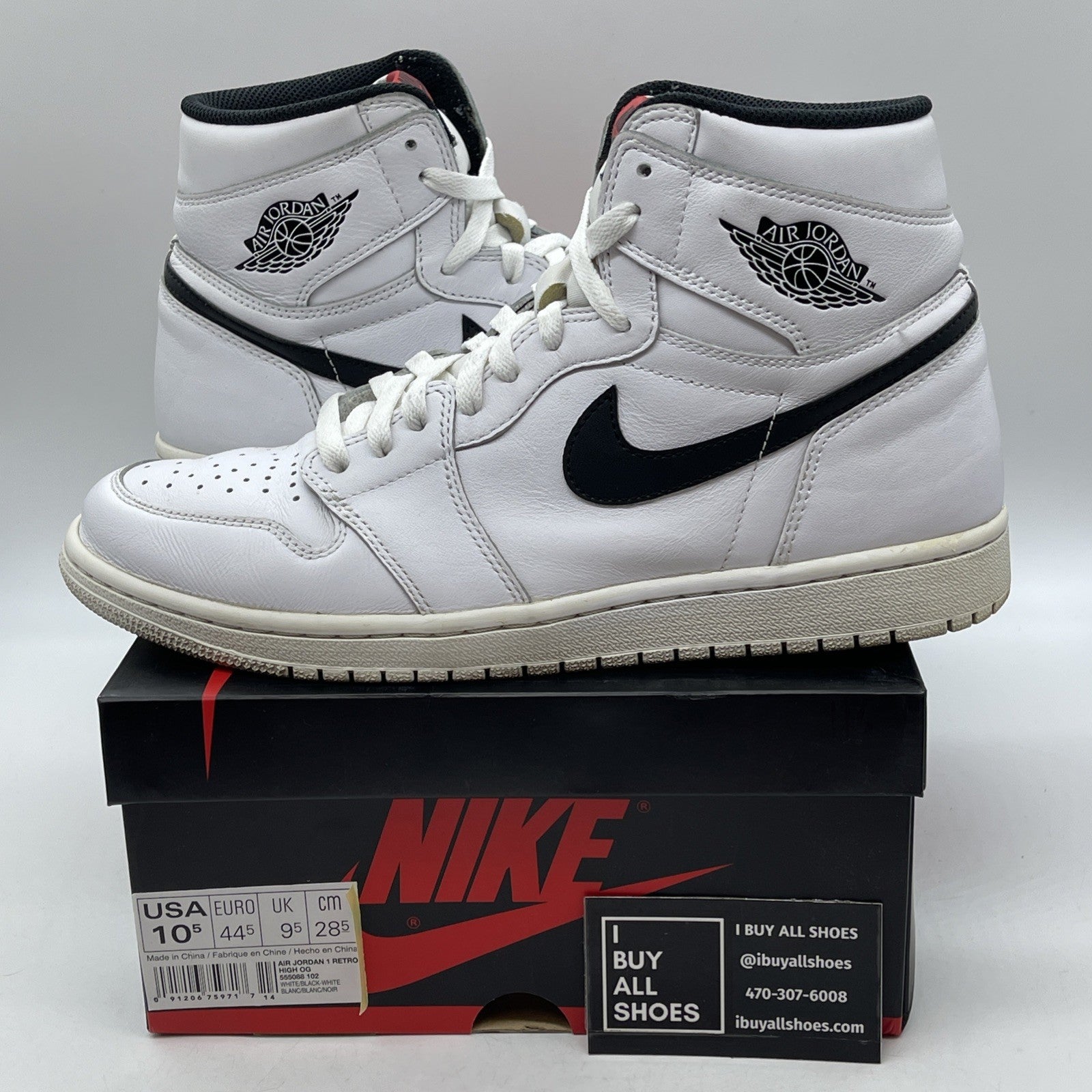 Size 10.5 - Air Jordan 1 Retro OG Premium High Yin Yang Leather (555088-102)