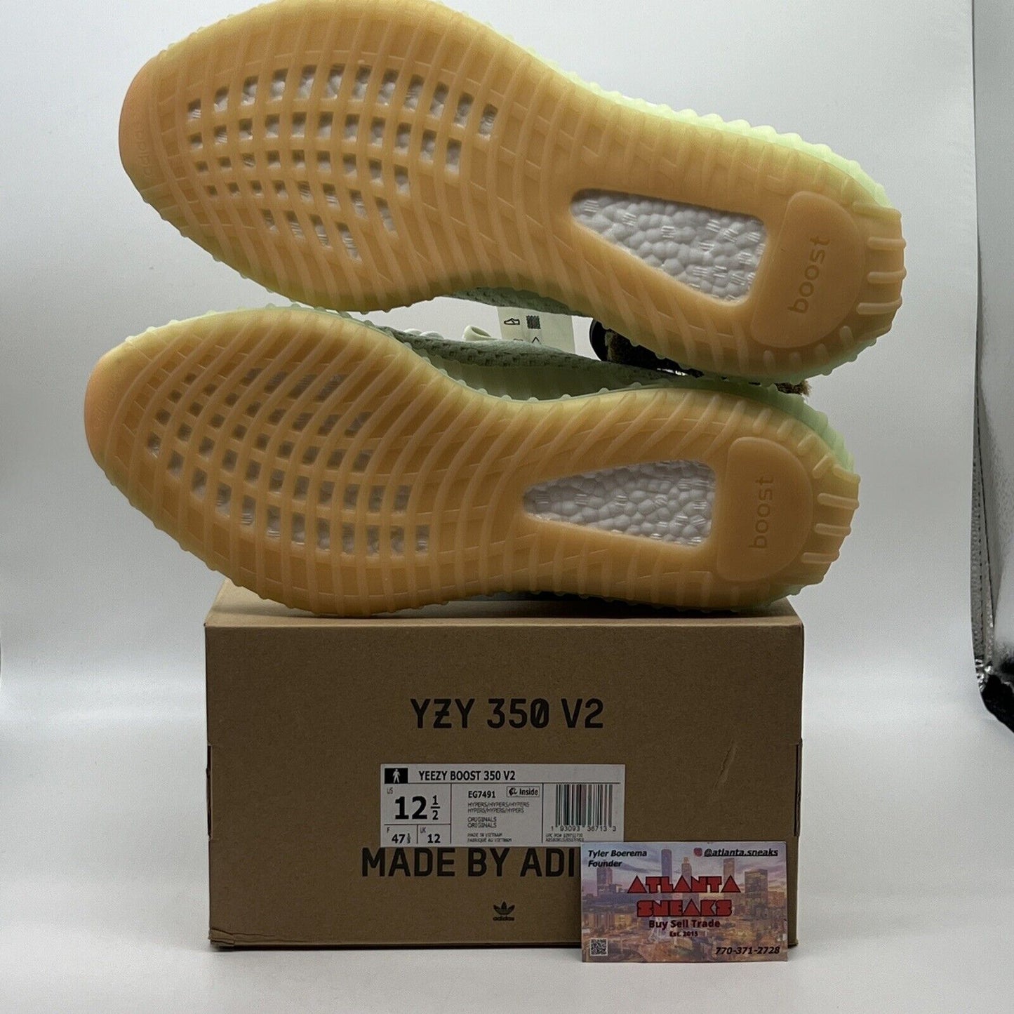 Size 12.5 - adidas Yeezy Boost 350 V2 Low Hyperspace Brand New Og All