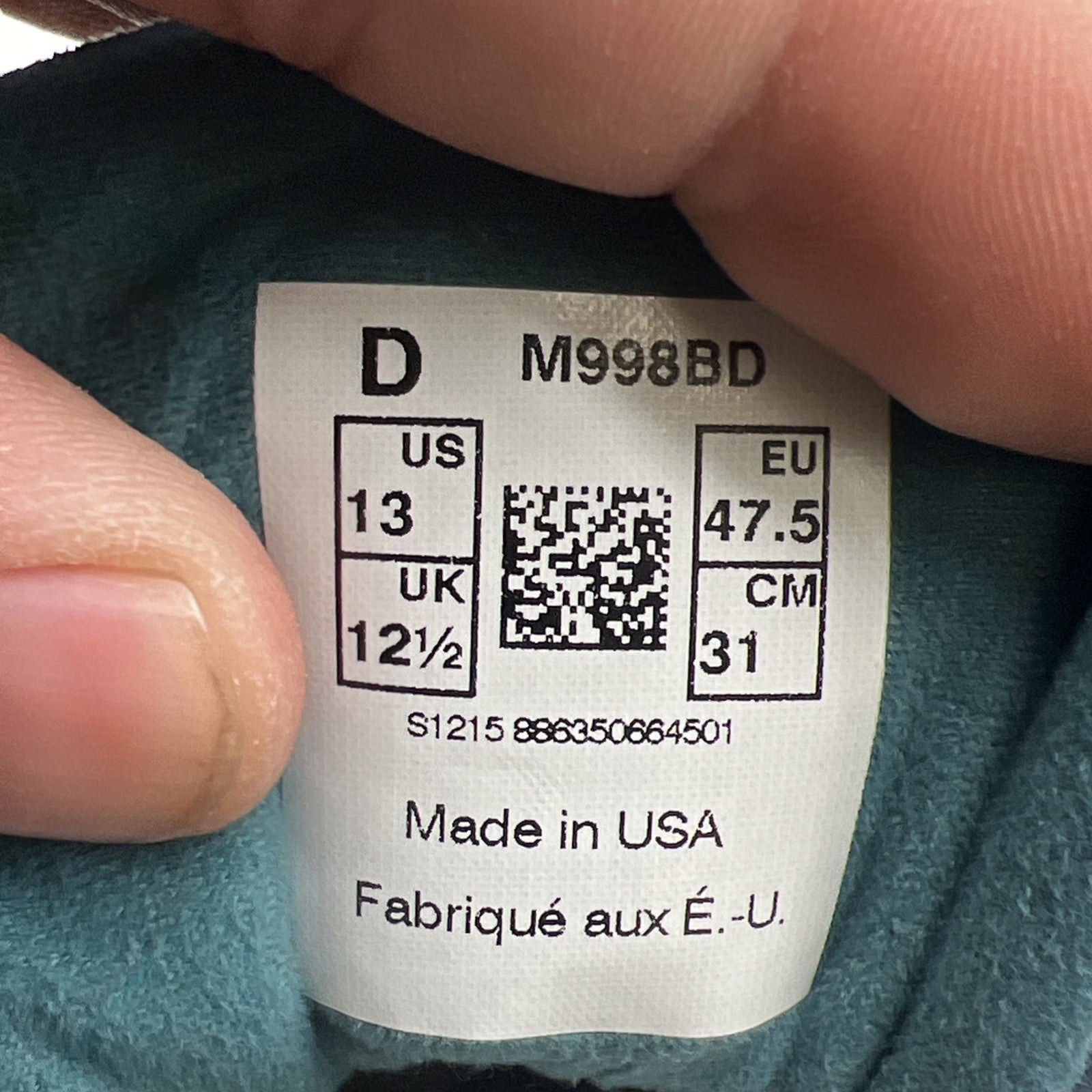 Size 13 - New Balance 998 Made in USA Blue Denim (M998BD)