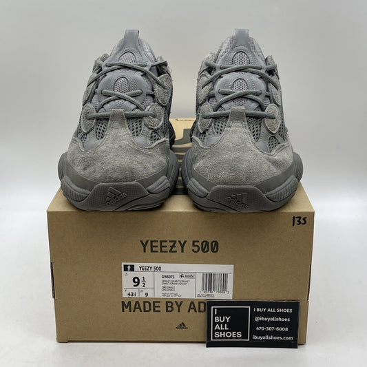 Size 9.5 - adidas Yeezy 500 Granite 2022 Grey Suede Leather (GW6373)