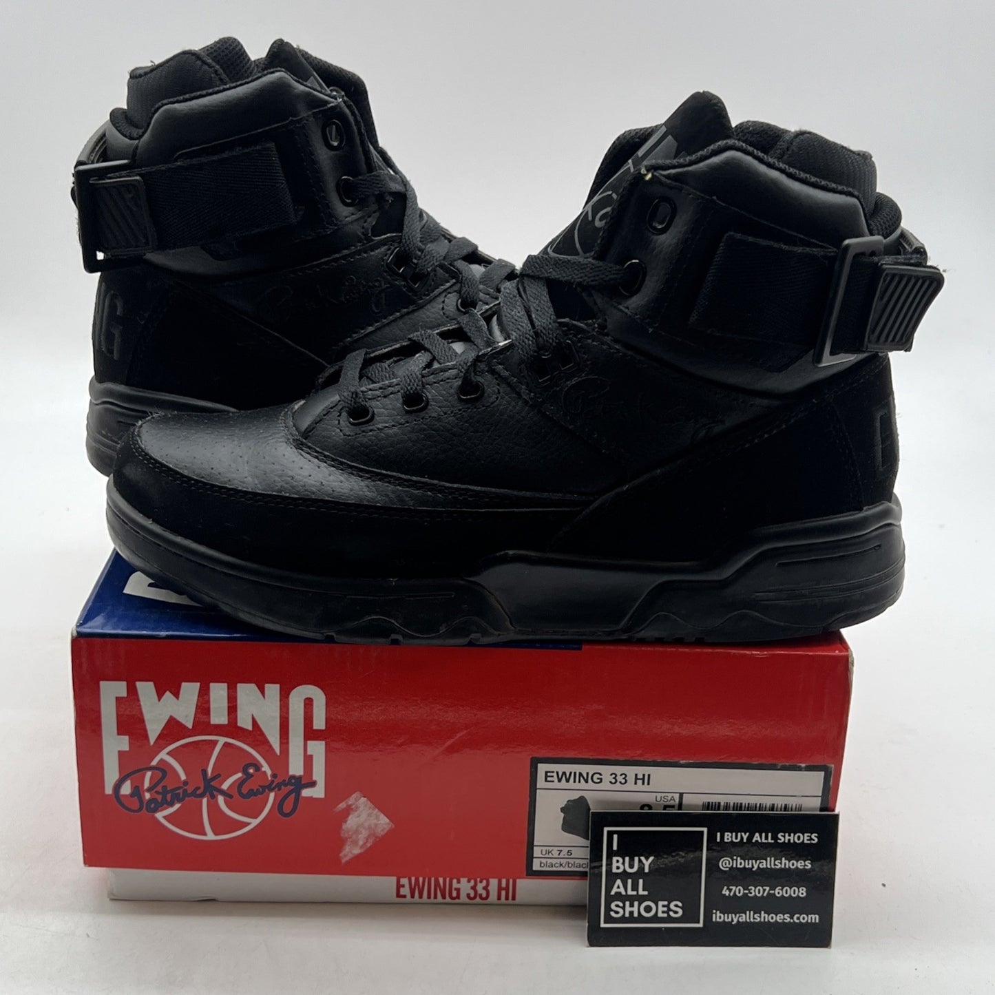 Size 8.5 - PATRICK EWING ATHLETICS 33 HI x ORION REBOUND Black/Black 1RBE001-001