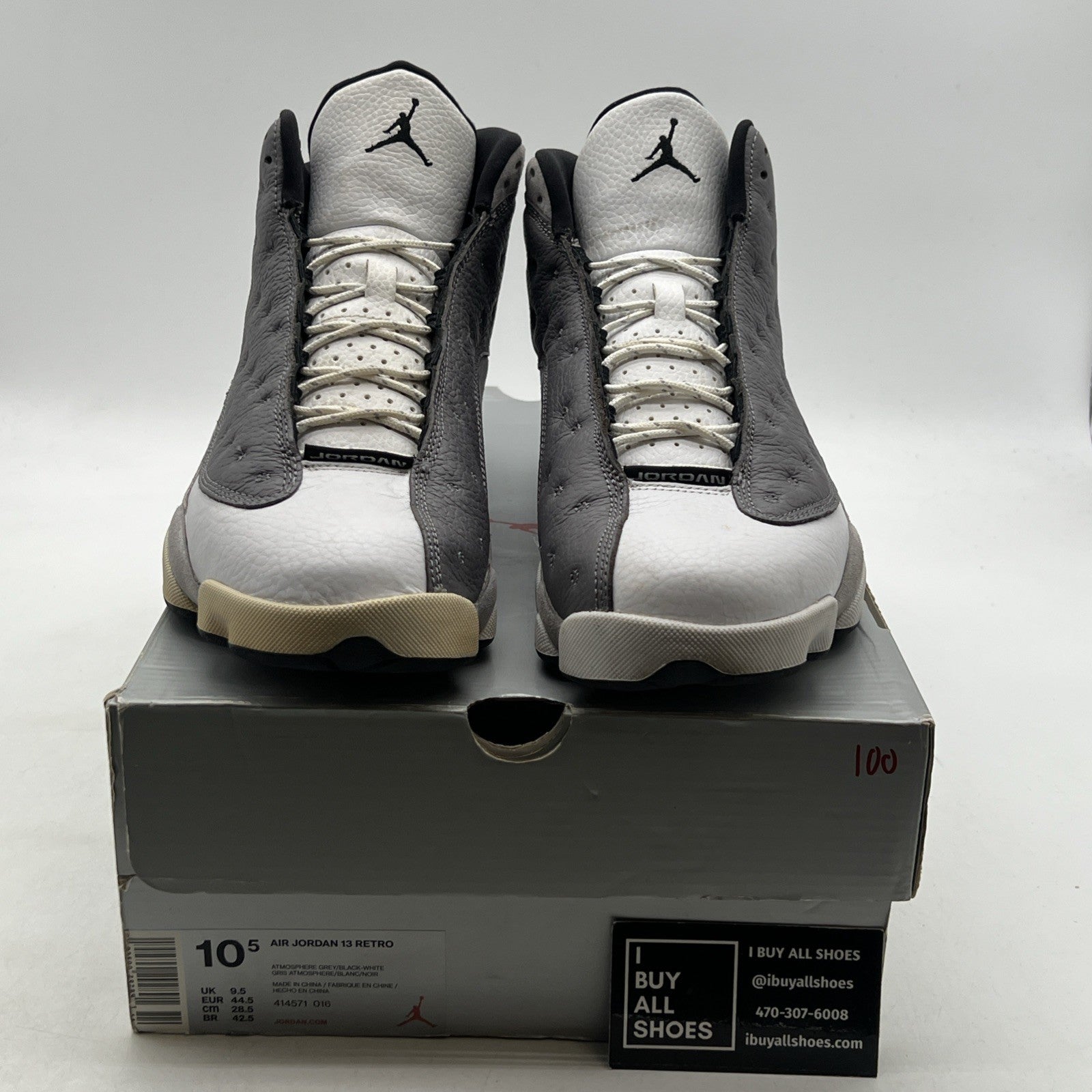 Size 10.5 - Air Jordan 13 Retro Atmosphere Grey (414571-016)