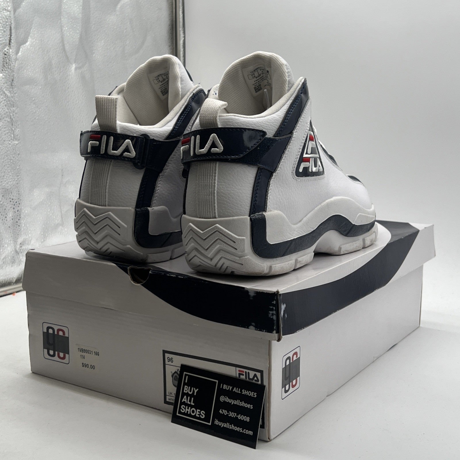 Size 13 - FILA 96' Grant Hill 2 Retro  White/Navy/Red (1VB90031-166)