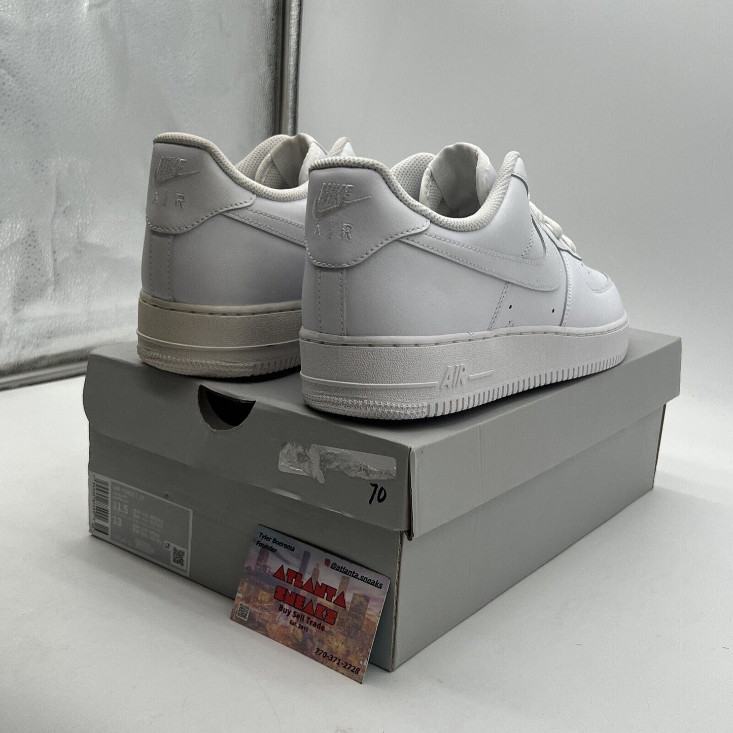 Size 11.5 - Nike Air Force 1 '07 Low Triple White (CW2288-111)