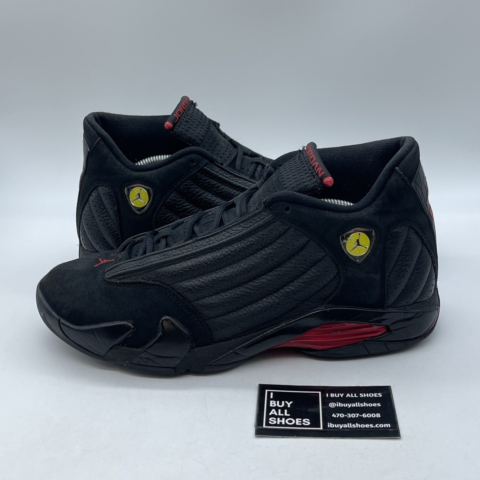 Size 10.5 - Air Jordan 14 Retro 2018 Last Shot Black Red Suede (487471-003)