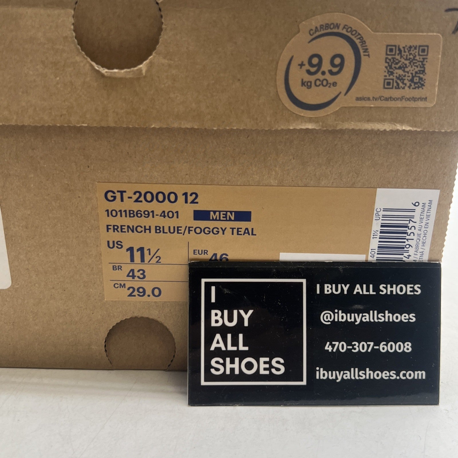 Size 11.5 - Asics GT 2000 12 French Blue Foggy Teal (1011B691-401)