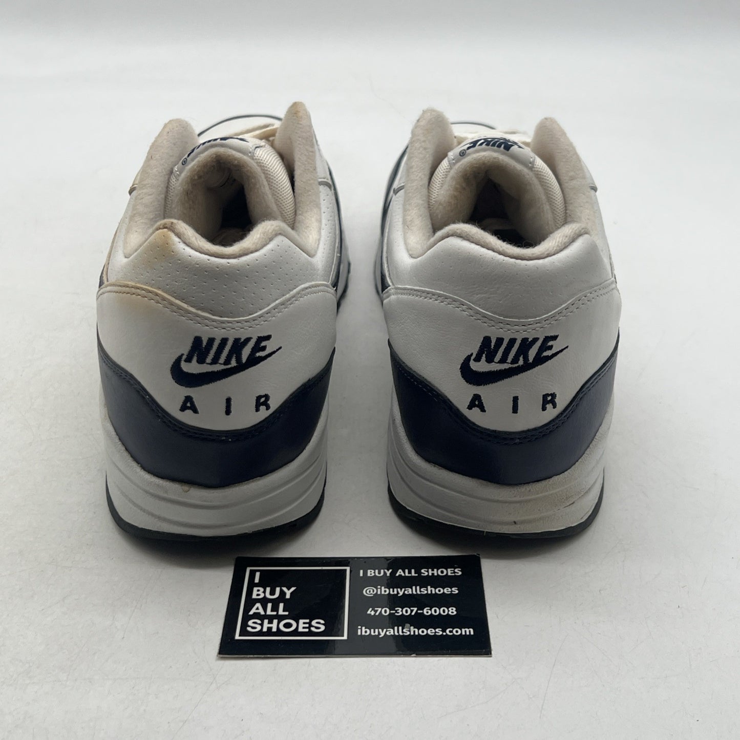 Size 13 - Nike Air Max 1 Leather Midnight Navy (654466-101)