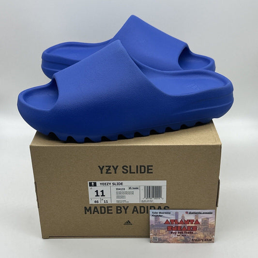 Adidas Yeezy Slide Azure - Size 11 men's ID4133 New with Box Blues New OG Box Ds