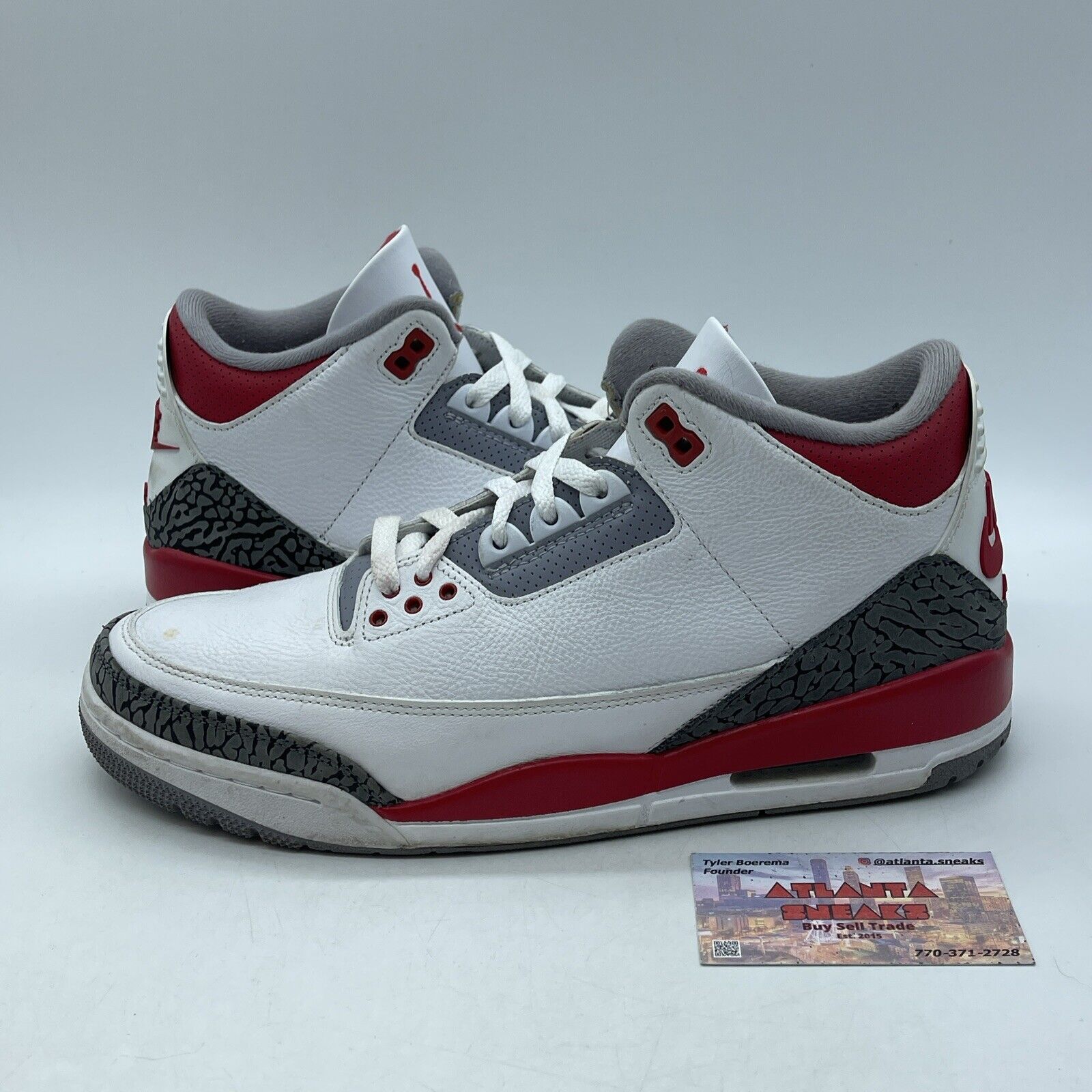 Size 11 - Jordan 3 Retro Mid Fire Red White Leather Grey Suede (DN3707-160)