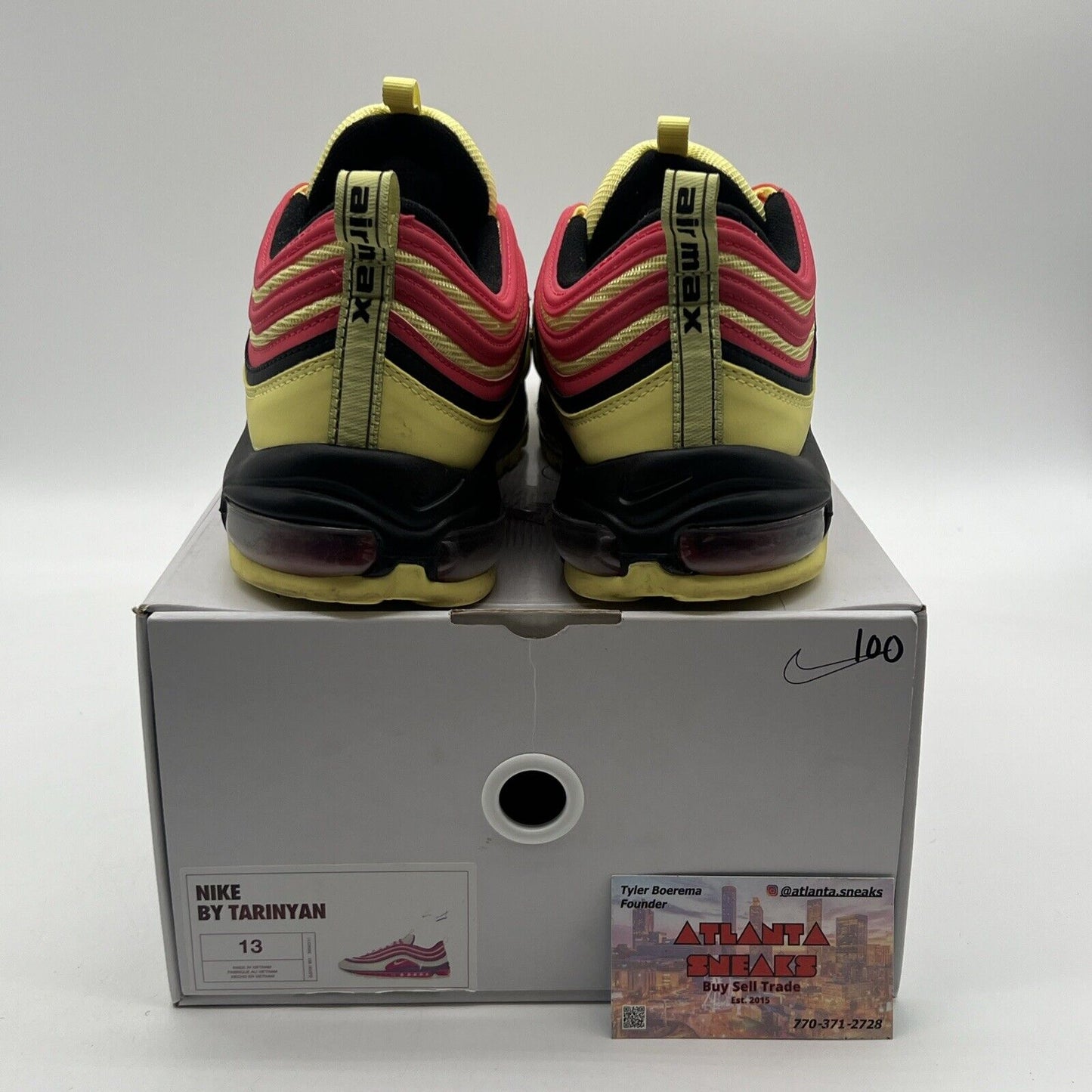 Size 13 - Nike Air Max 97 ID By You (DJ3181-XXX) Red Yellow Black