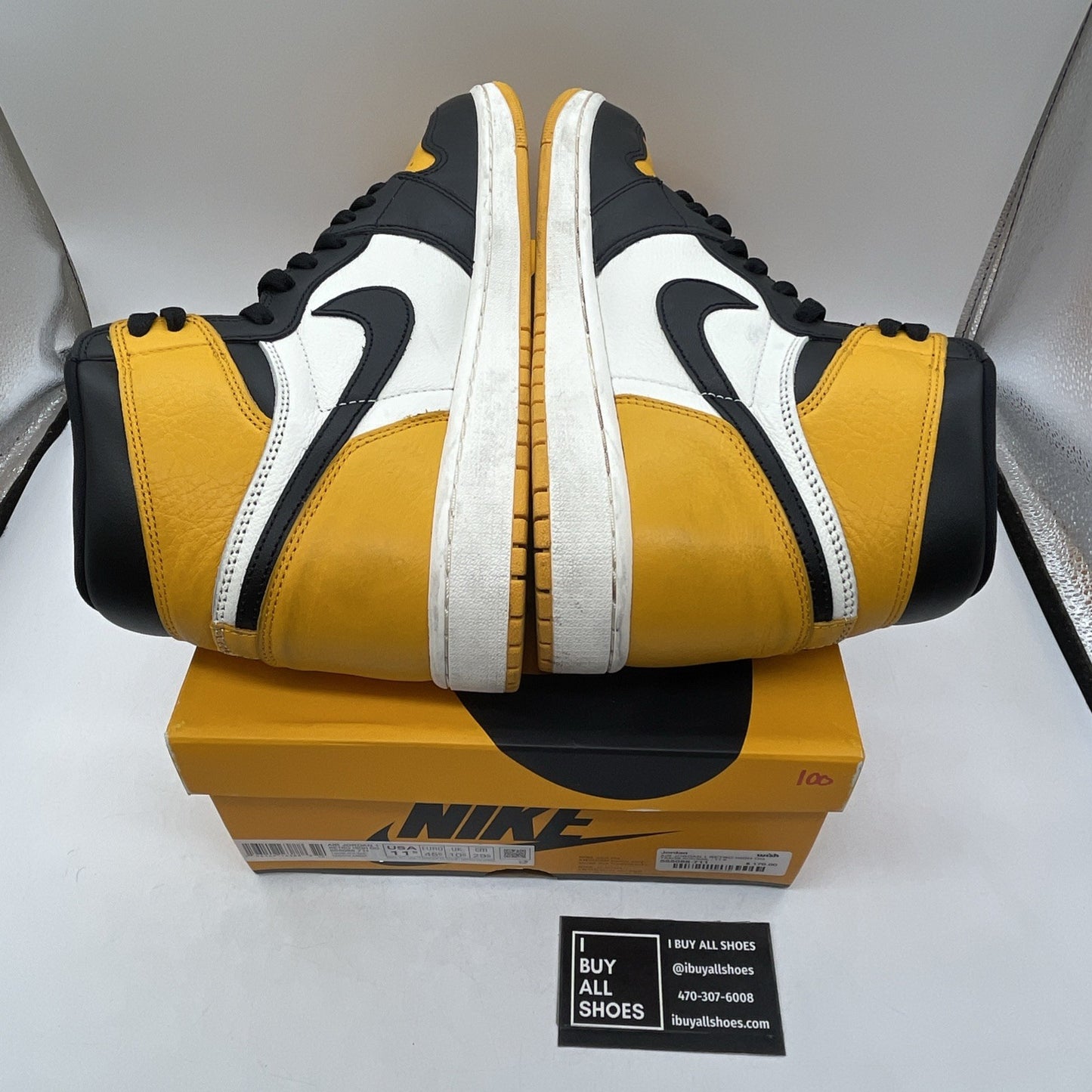 Size 11.5 - Air Jordan 1 Retro OG High Yellow Toe (555088-711)